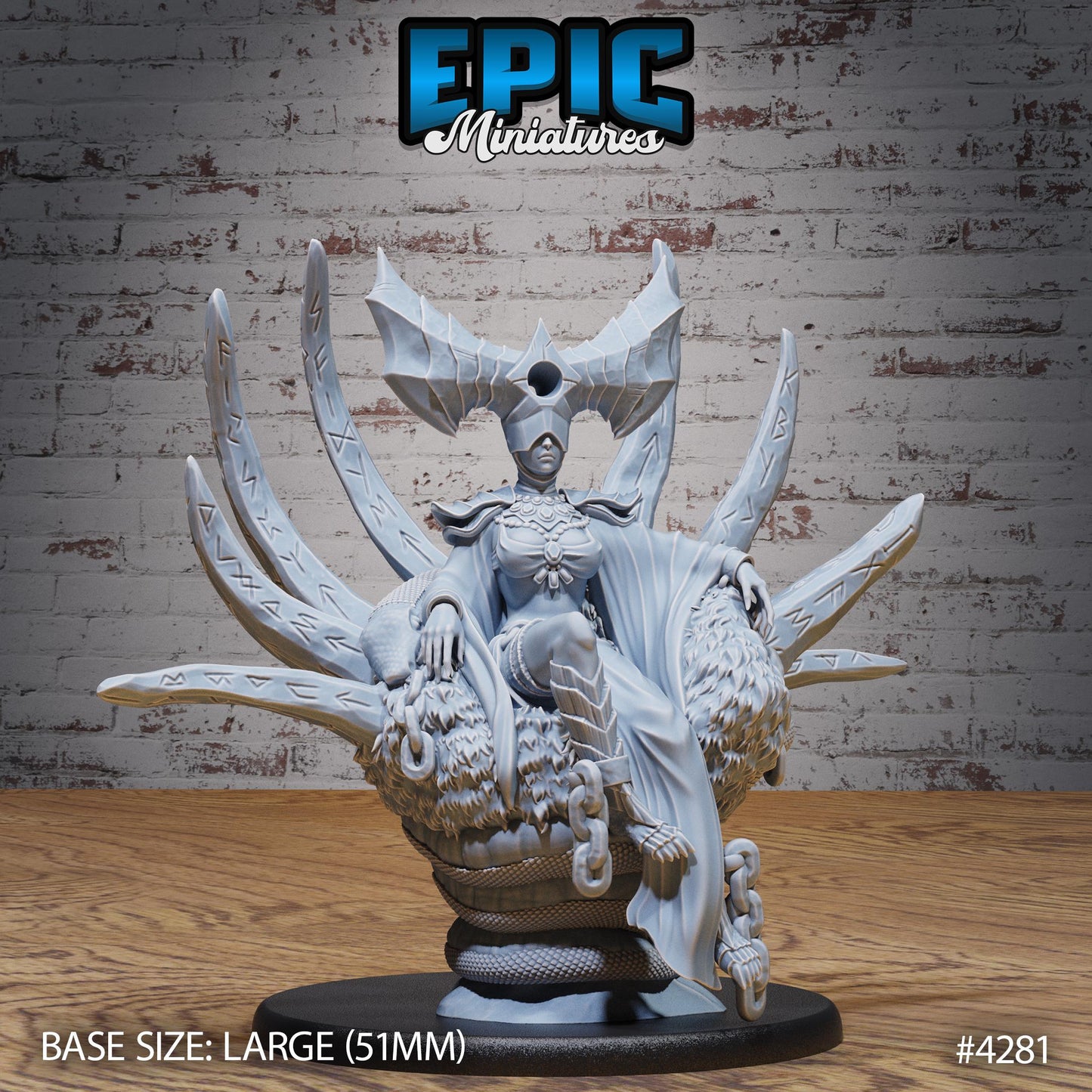 Cult Goddess Bundle (Large) | Premium DnD Minis | High Quality Resin Miniature | Fantasy, Hell, Infernal, Demon, Chains, Throne, Nurse