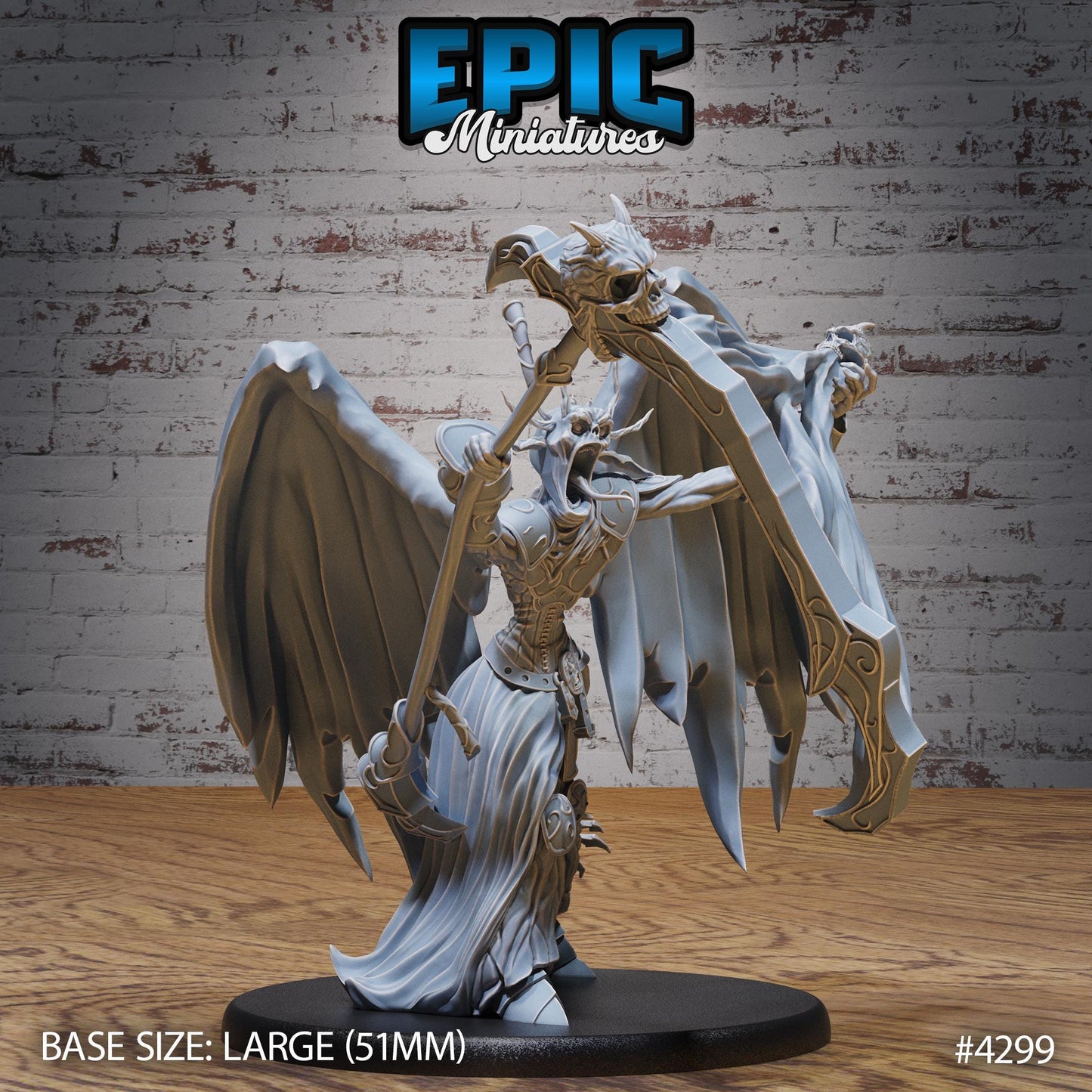 Lord of Sorrow Bundle (Large) | Premium DnD Minis | High Quality Resin Miniature | Fantasy, Hell, Infernal, Demon, Evil, Devil, Scythe