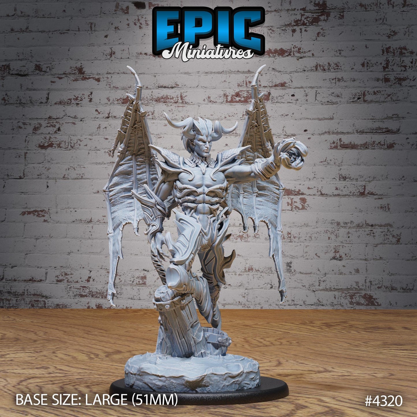 Devil Lord Bundle (Medium+Wings) | Premium DnD Minis High Quality Resin Miniature |Fantasy Demon| Raphael, BG3, Baldur's Gate, Demon, Flying