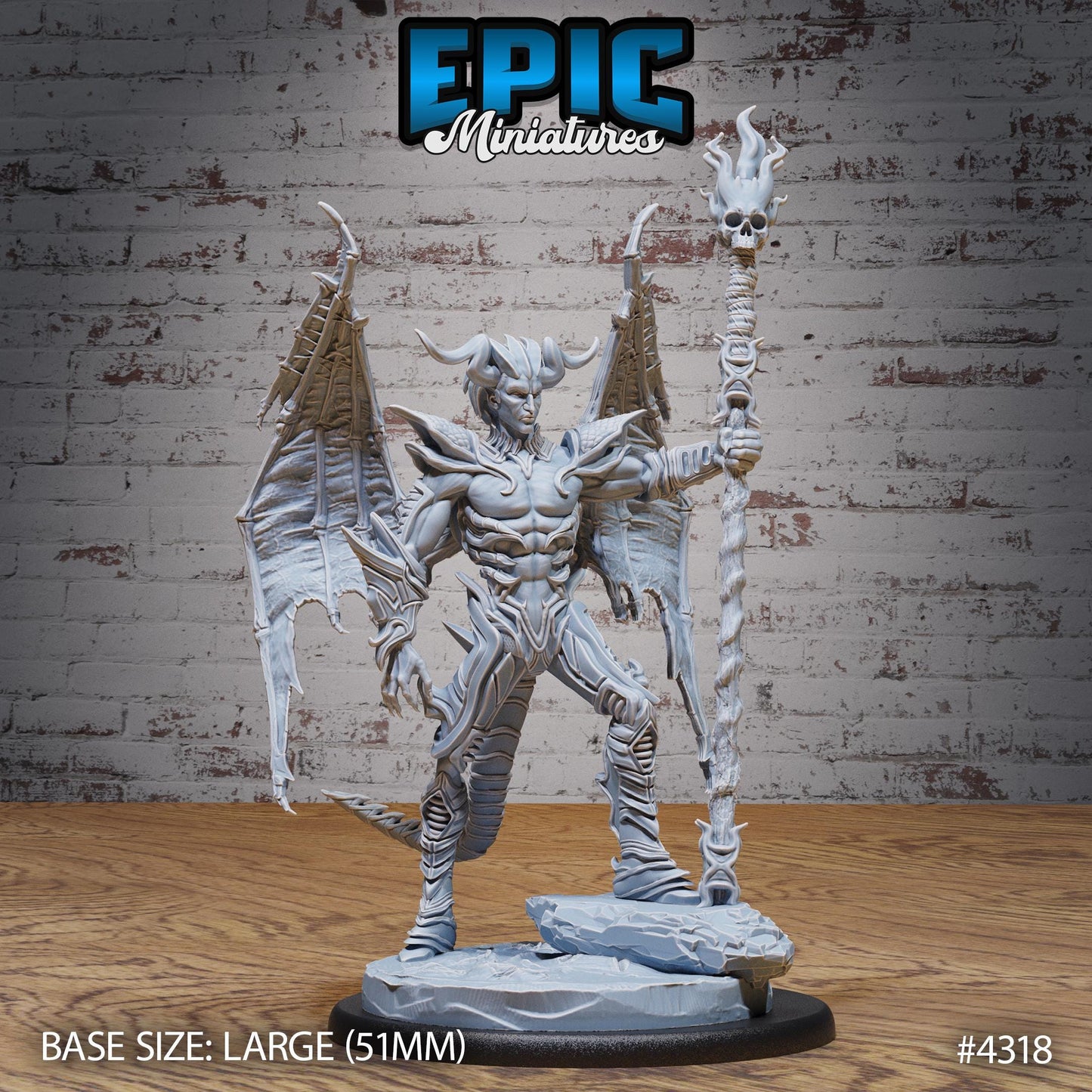Devil Lord Bundle (Medium+Wings) | Premium DnD Minis High Quality Resin Miniature |Fantasy Demon| Raphael, BG3, Baldur's Gate, Demon, Flying