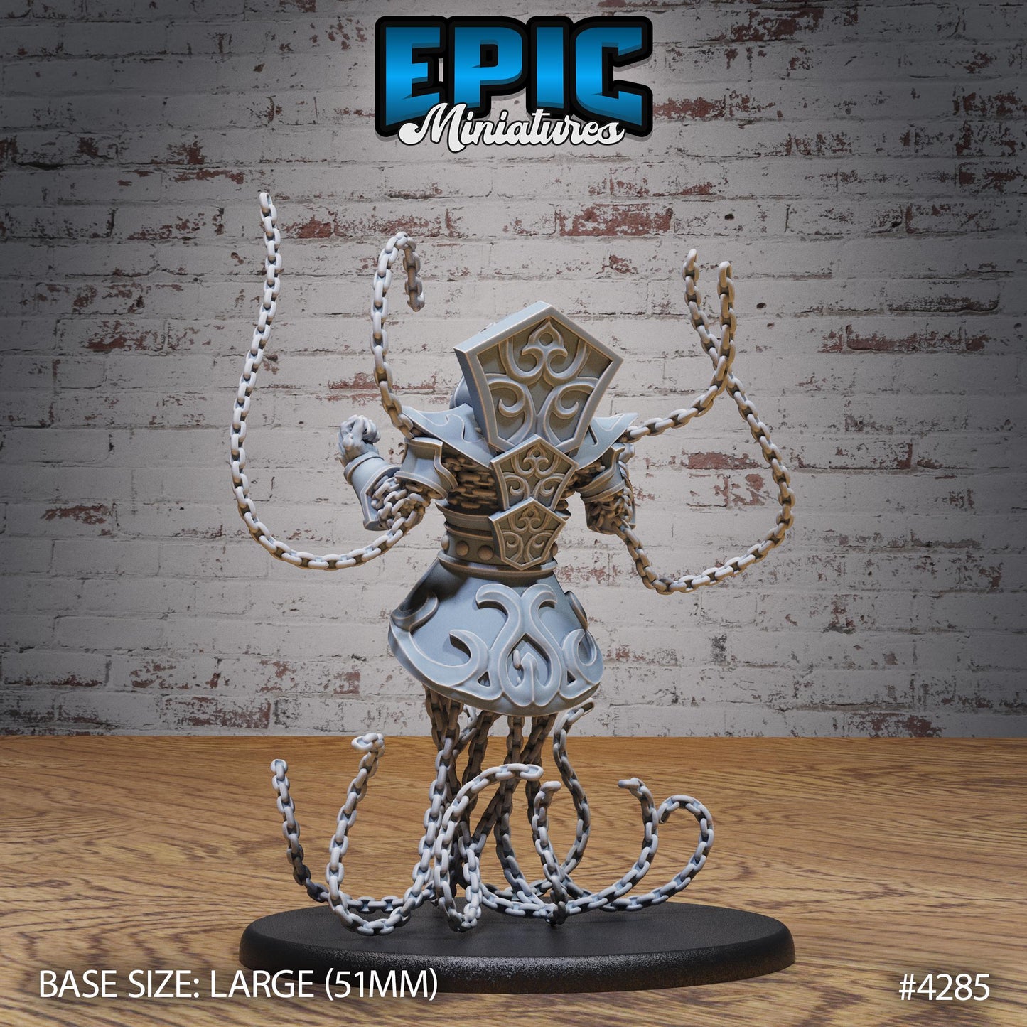 Chain Golem Bundle (Large) | Premium DnD Minis High Quality Resin Miniature | Fantasy, Hell, Chains, Demon, Enemy, Sword, Attack, Beast