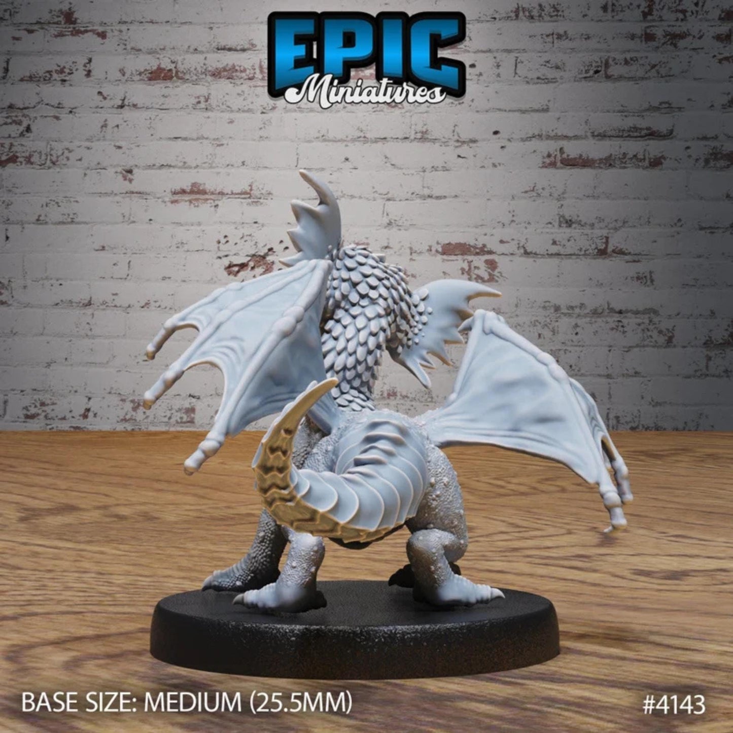 Blue Dragon Wyrmling Miniature (Medium) | Premium DnD Minis | High Quality Resin | Wyvern Mini, Beast, Medium, Cute, Stretching, Wyrm