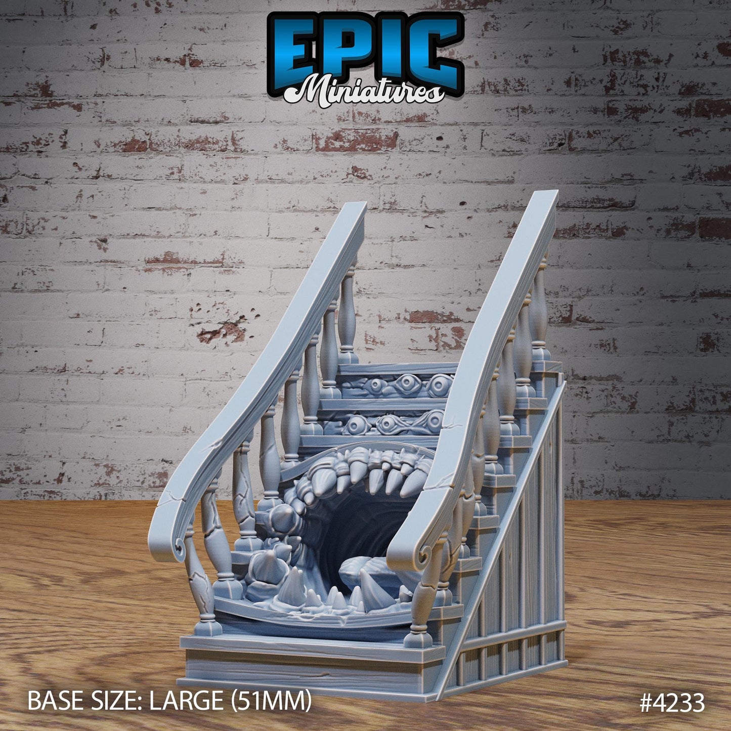 Mimic Stairs (Normal & Mimic) | Premium DnD Minis | High Quality Resin | Stair Beast Large