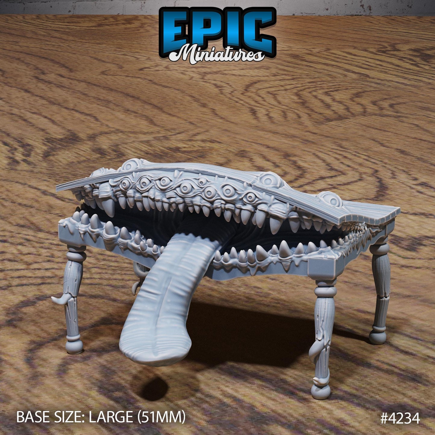 Mimic Tables (Normal & Mimic)| Premium DnD Minis High Quality Resin |Stair Beast Large, Mimics Encounter, Table, Furniture Teeth Enemy