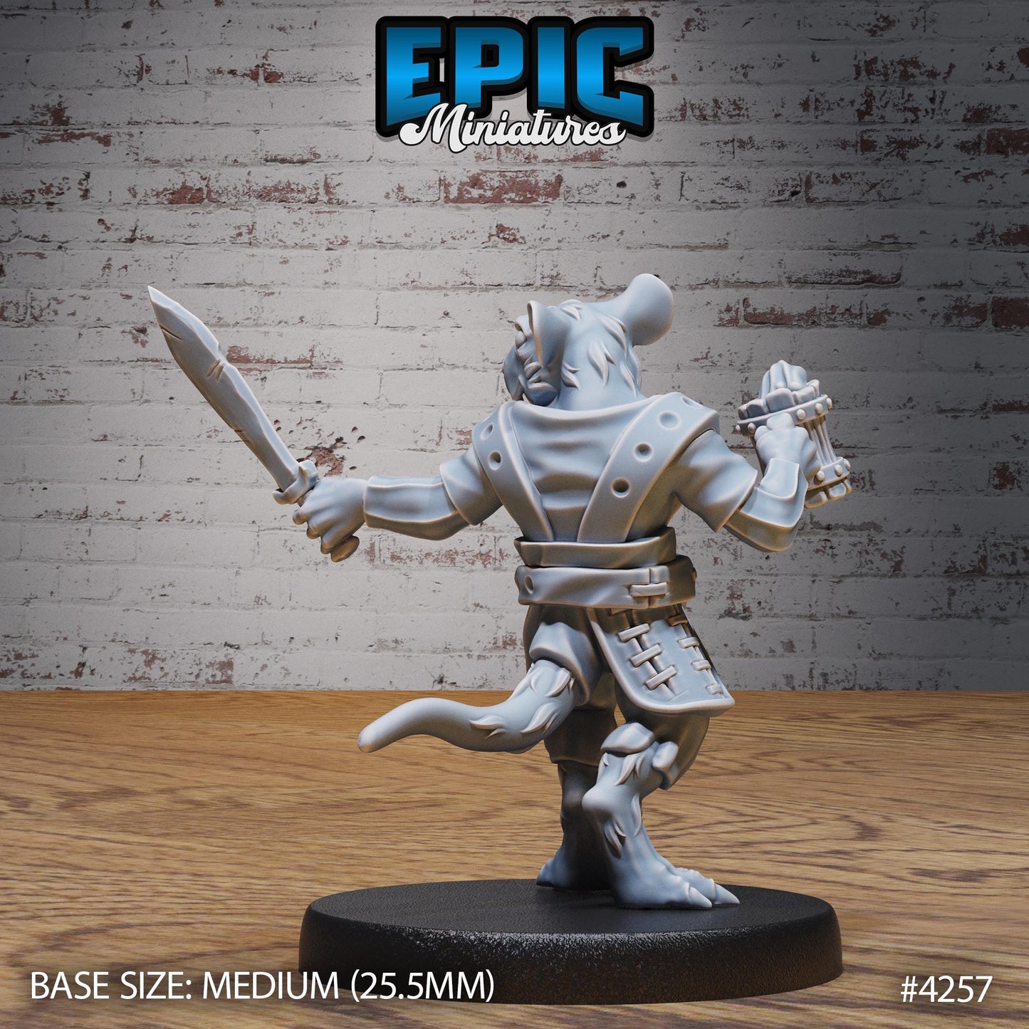 Sewer Rat Tribe Bundle A (Medium) | Premium DnD Minis | High Quality Resin | Fantasy Rats, Bard, Wizard, Cleric, Drunk, Enemy, Beast