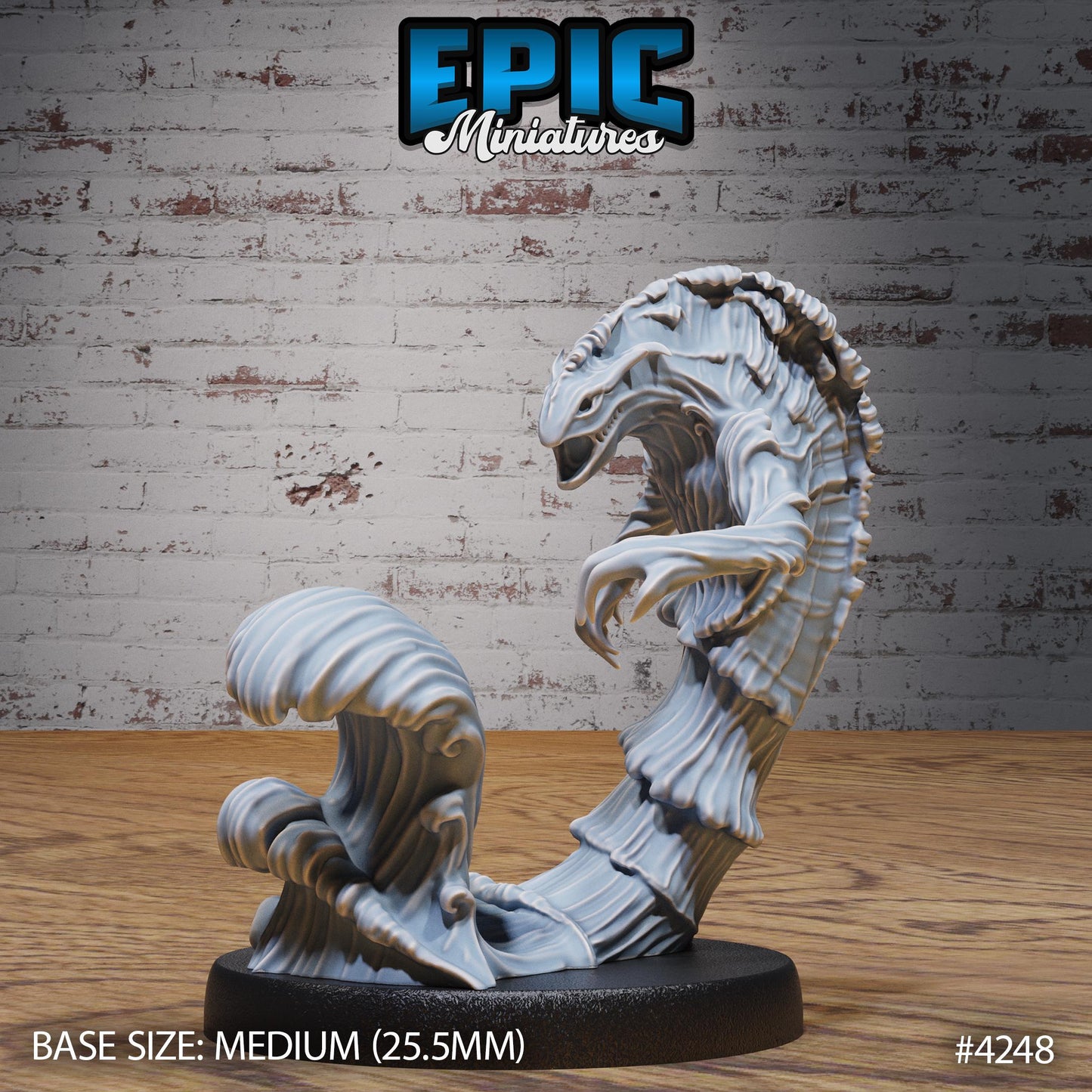 Water Elemental Bundle (Medium) | Premium DnD Minis | High Quality Resin Miniature | Waves, Beast, Trident, Dungeons and Dragons