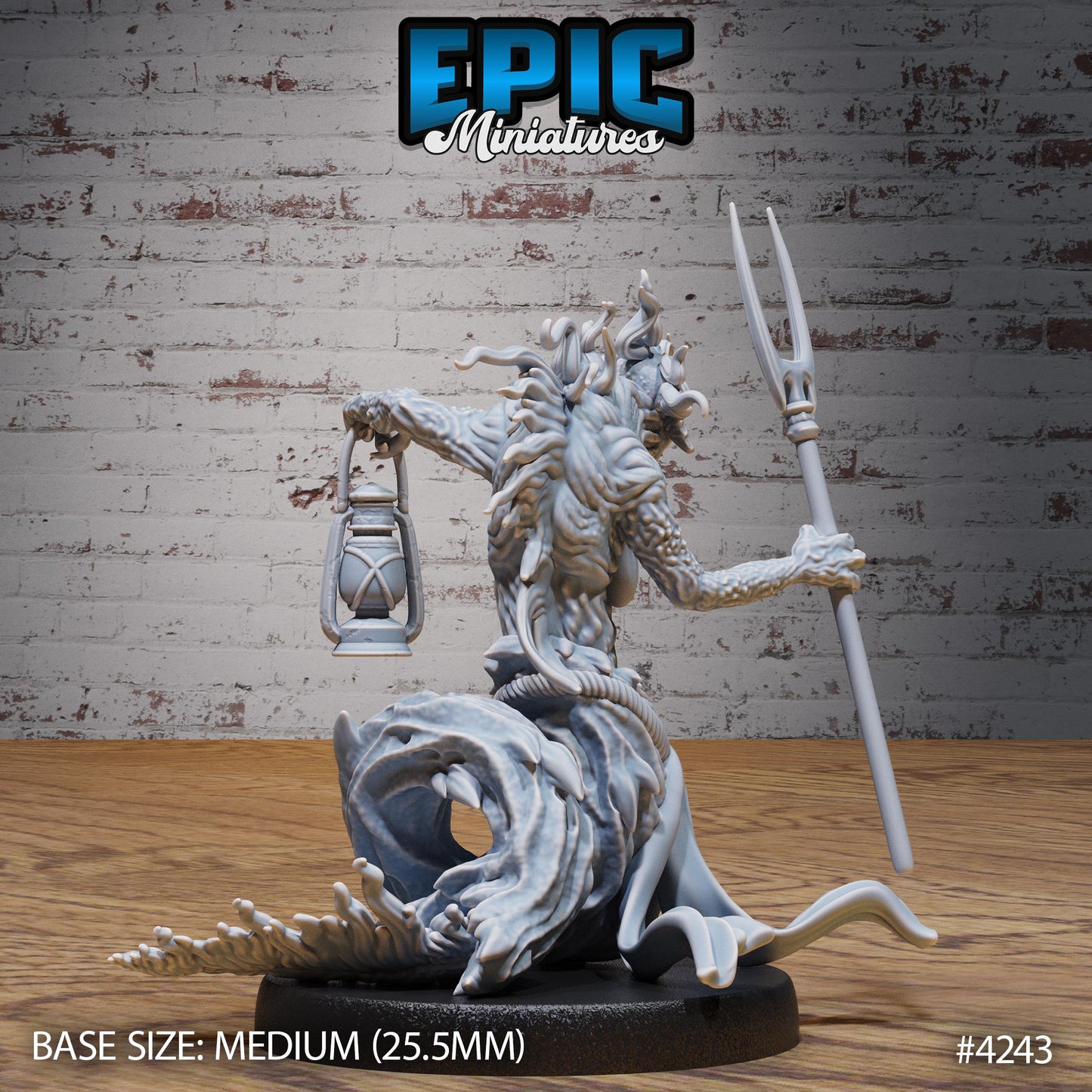 Sewer Hag (Medium) | Premium DnD Minis | High Quality Resin Miniature | Hags, Beast, Witch, Gross, Saggy, Lamp, Spear, Green Sea Water Hag