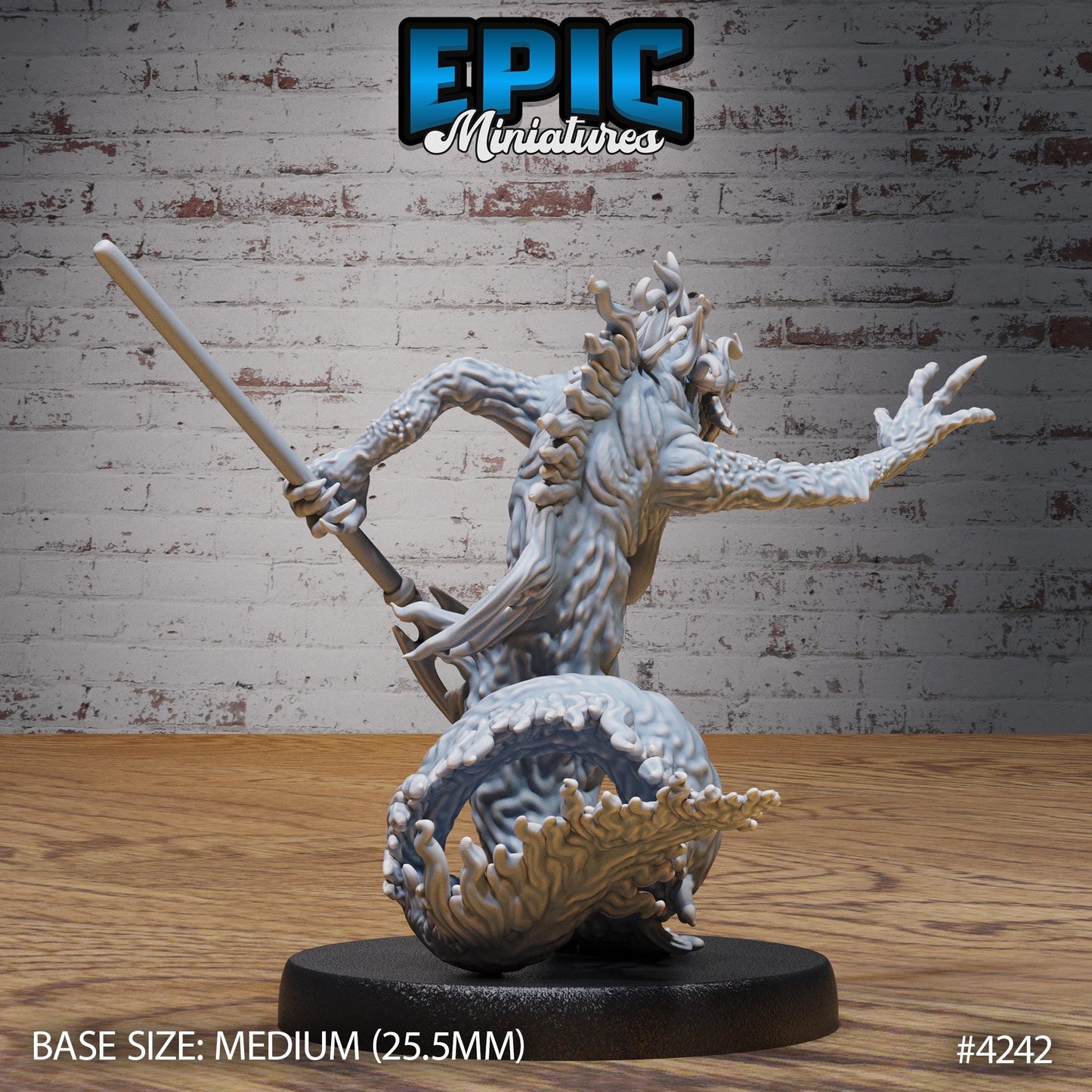 Sewer Hag (Medium) | Premium DnD Minis | High Quality Resin Miniature | Hags, Beast, Witch, Gross, Saggy, Lamp, Spear, Green Sea Water Hag