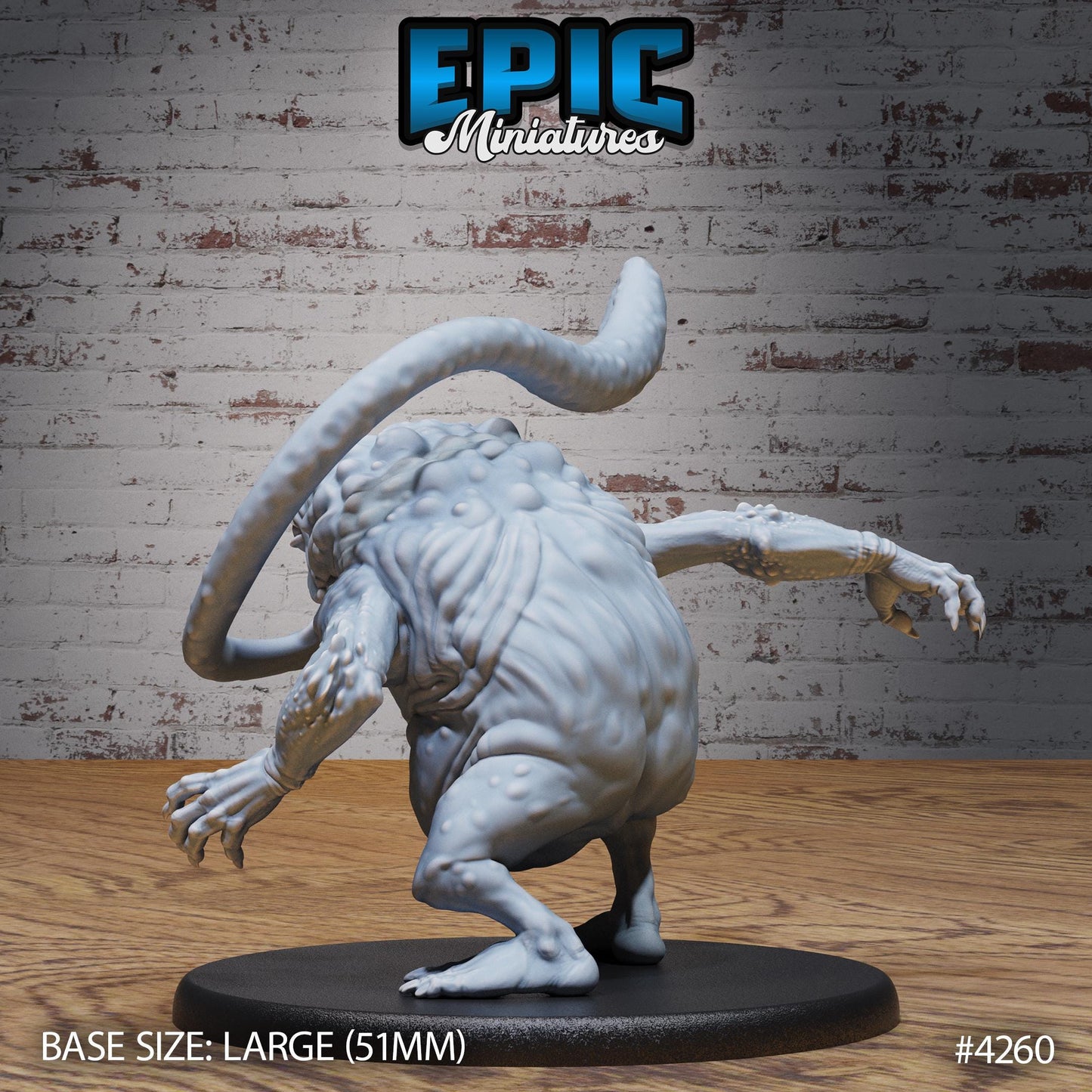 Sewer Toad Miniature (Medium) | Premium DnD Minis | High Quality Resin | Beast, Large, Arms, Frog, Tongue, Bayou, Gross, Eat, Sag, Swamp