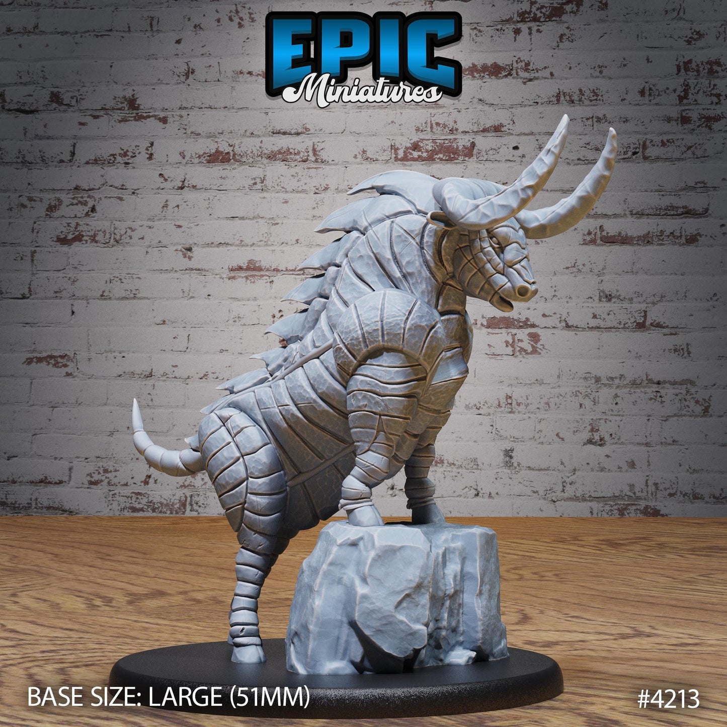 Metal Bull Gorgon Miniature (Large Creature) | Premium DnD Minis | High Quality Resin Miniature | Fantasy, Oxen, Ox, Horns