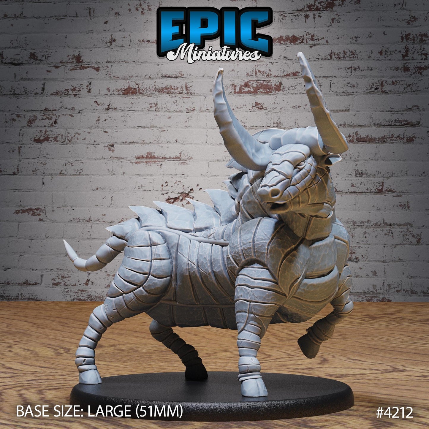 Metal Bull Gorgon Miniature (Large Creature) | Premium DnD Minis | High Quality Resin Miniature | Fantasy, Oxen, Ox, Horns