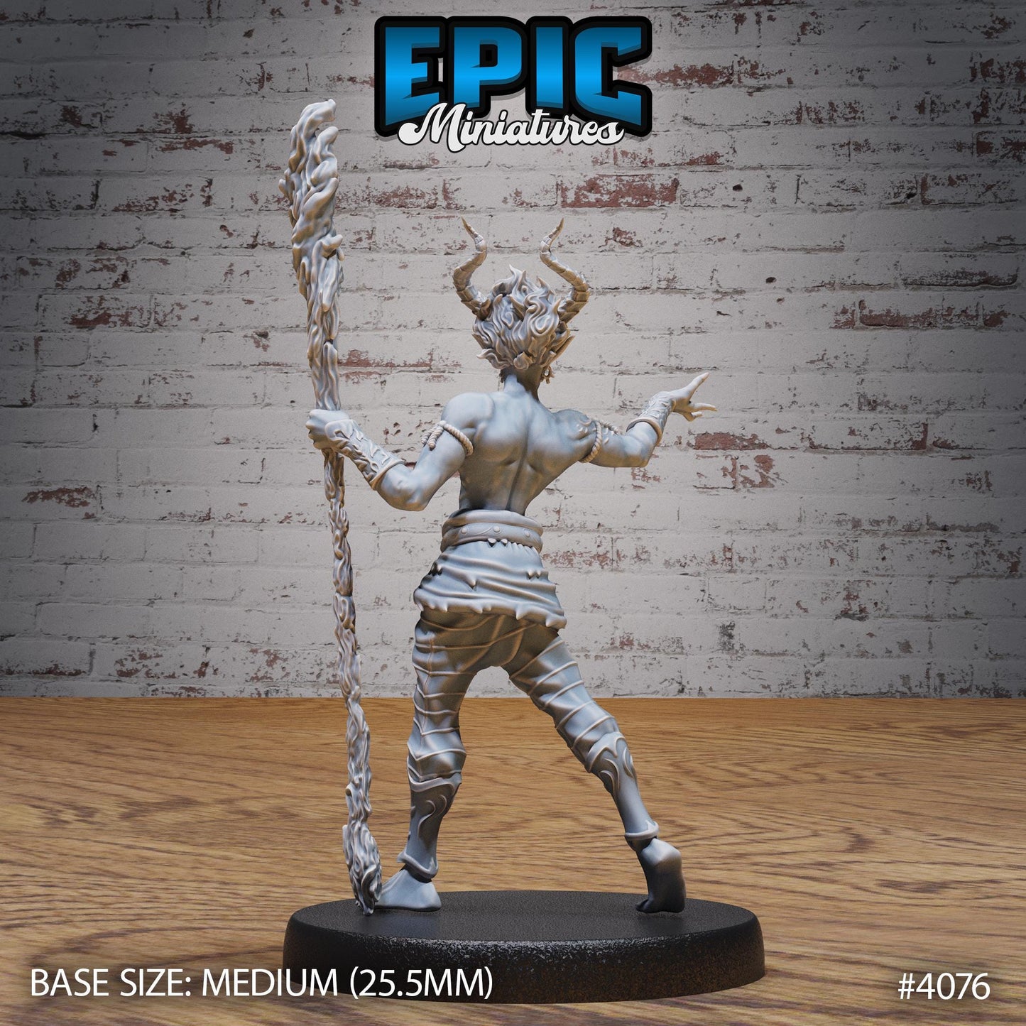 Young Efreeti Miniature (Medium) | Premium DnD Minis High Quality Resin | Fantasy | Elemental, Water, Mockery, Tiefling, Male, Genasi, Monk