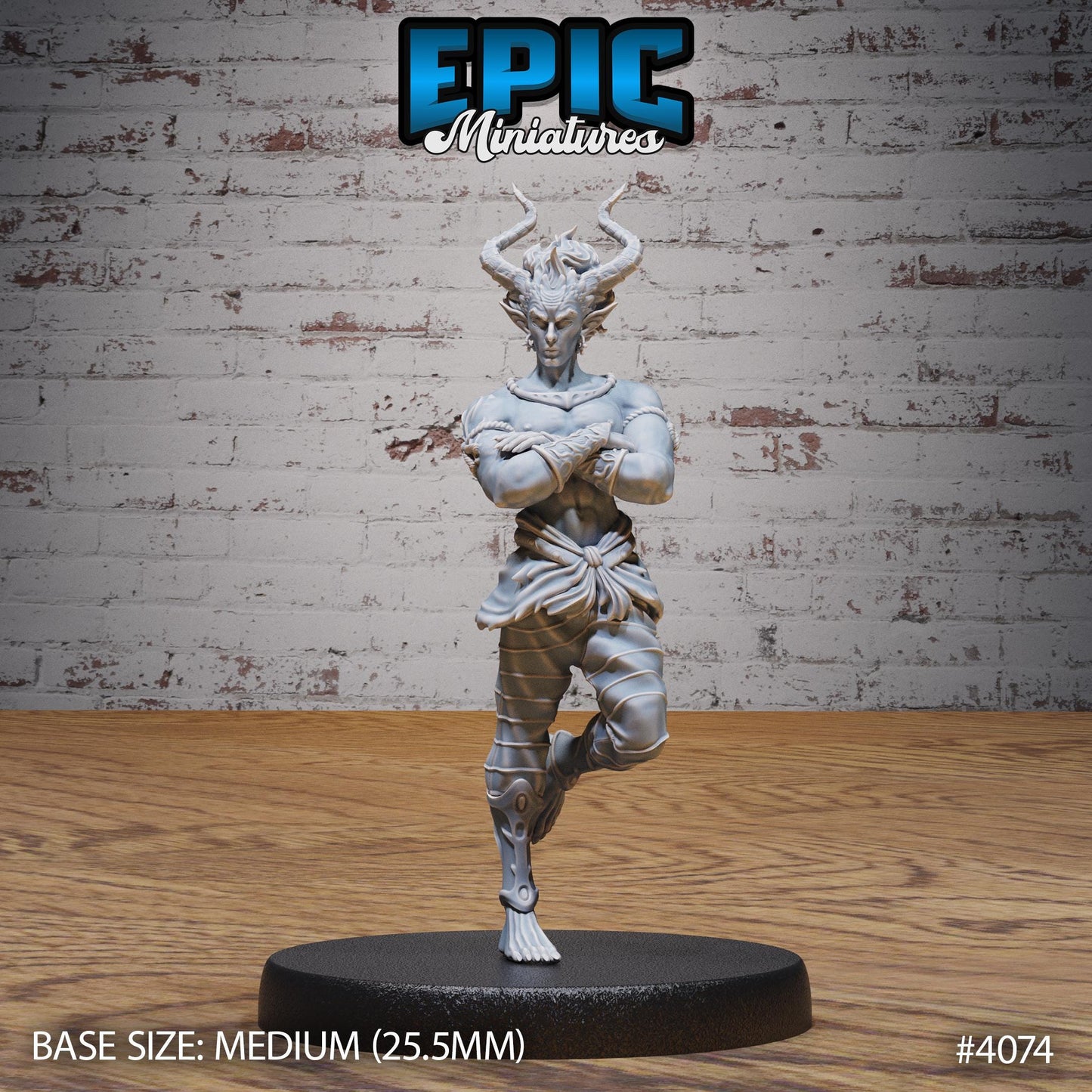 Young Efreeti Miniature (Medium) | Premium DnD Minis High Quality Resin | Fantasy | Elemental, Water, Mockery, Tiefling, Male, Genasi, Monk