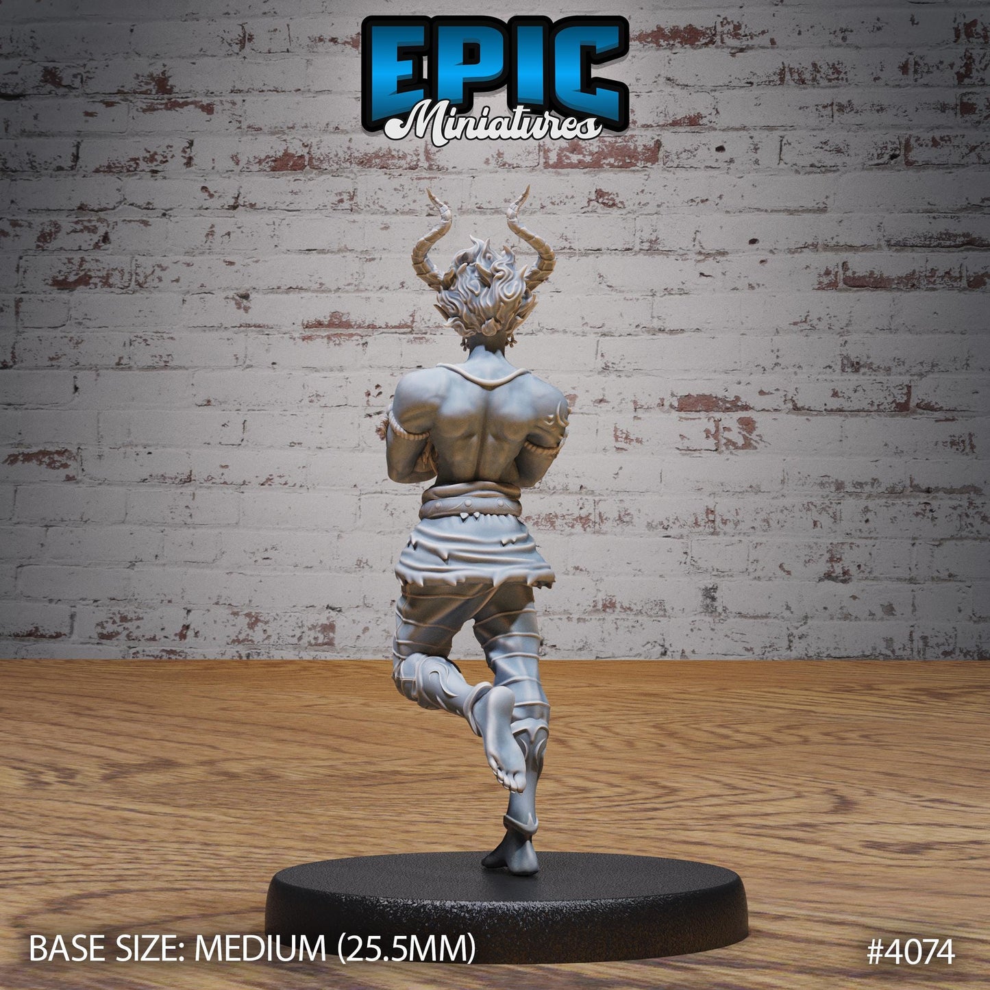 Young Efreeti Miniature (Medium) | Premium DnD Minis High Quality Resin | Fantasy | Elemental, Water, Mockery, Tiefling, Male, Genasi, Monk