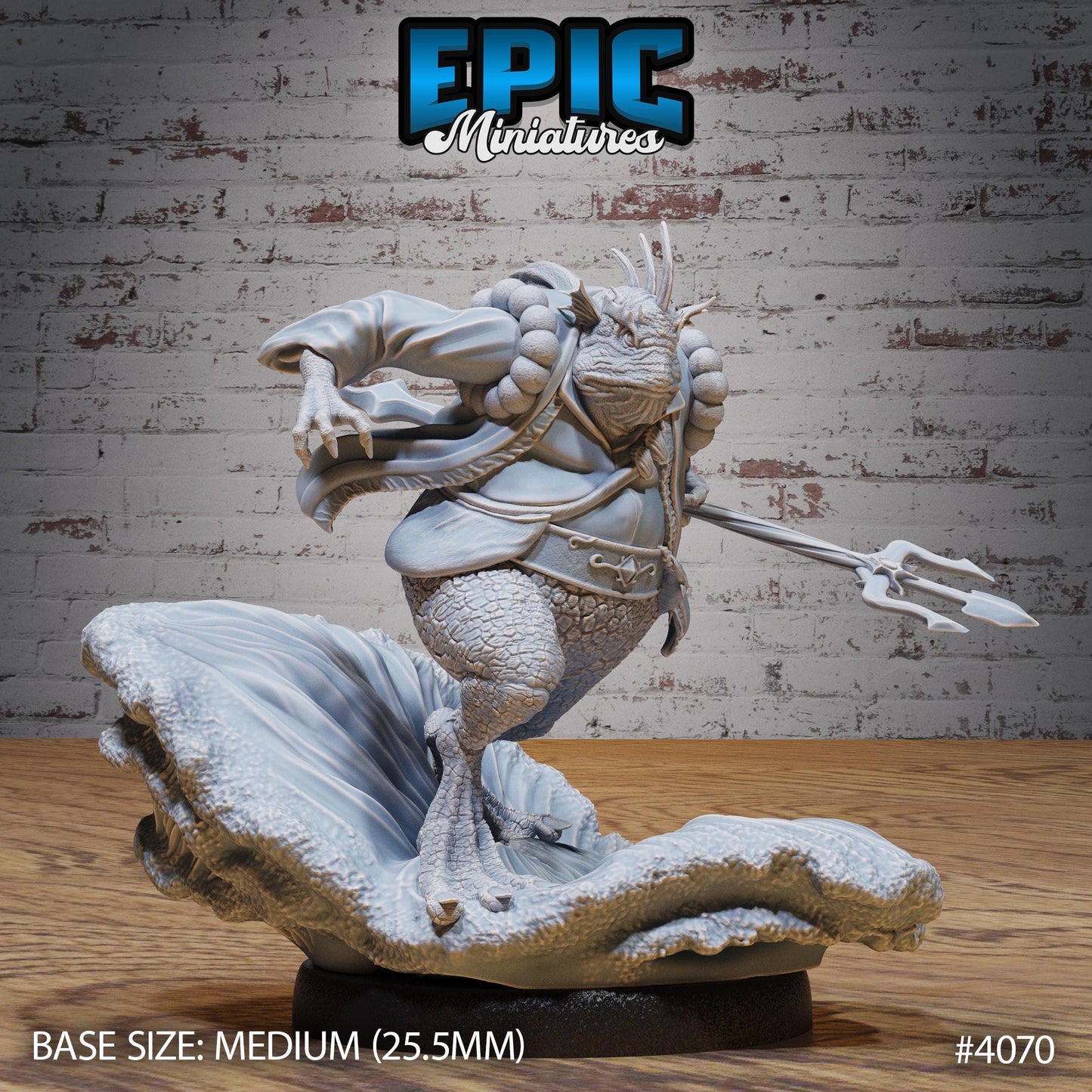 Marid Classic Miniature (Medium) | Premium DnD Minis High Quality Resin | Fantasy | Frog Genie Elemental Grung Water Toad Bull Amphibian