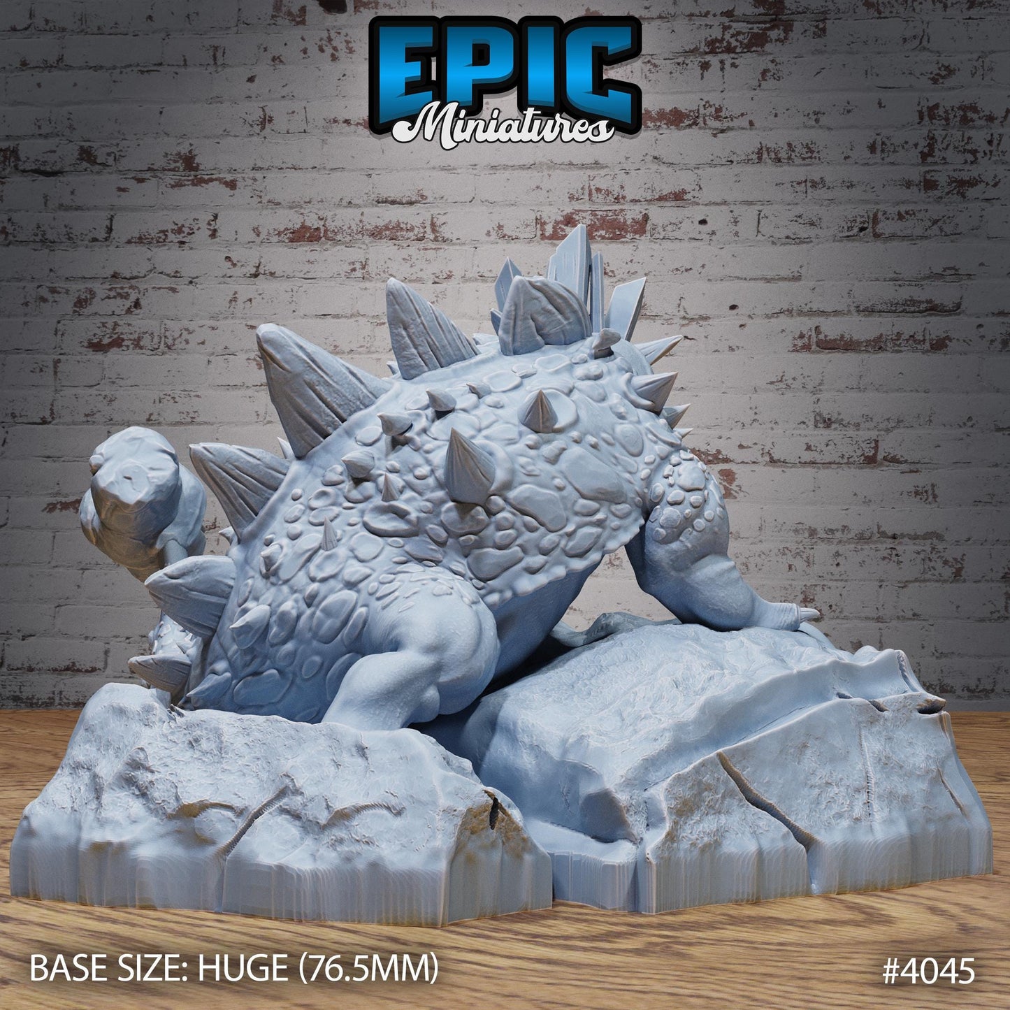 Hammertail Dinosaur Miniature (Huge) | Premium DnD Minis | High Quality Resin | Hammer Tail, Ankylosaurus, Dino, Beast, Spikes, Stegosaurus