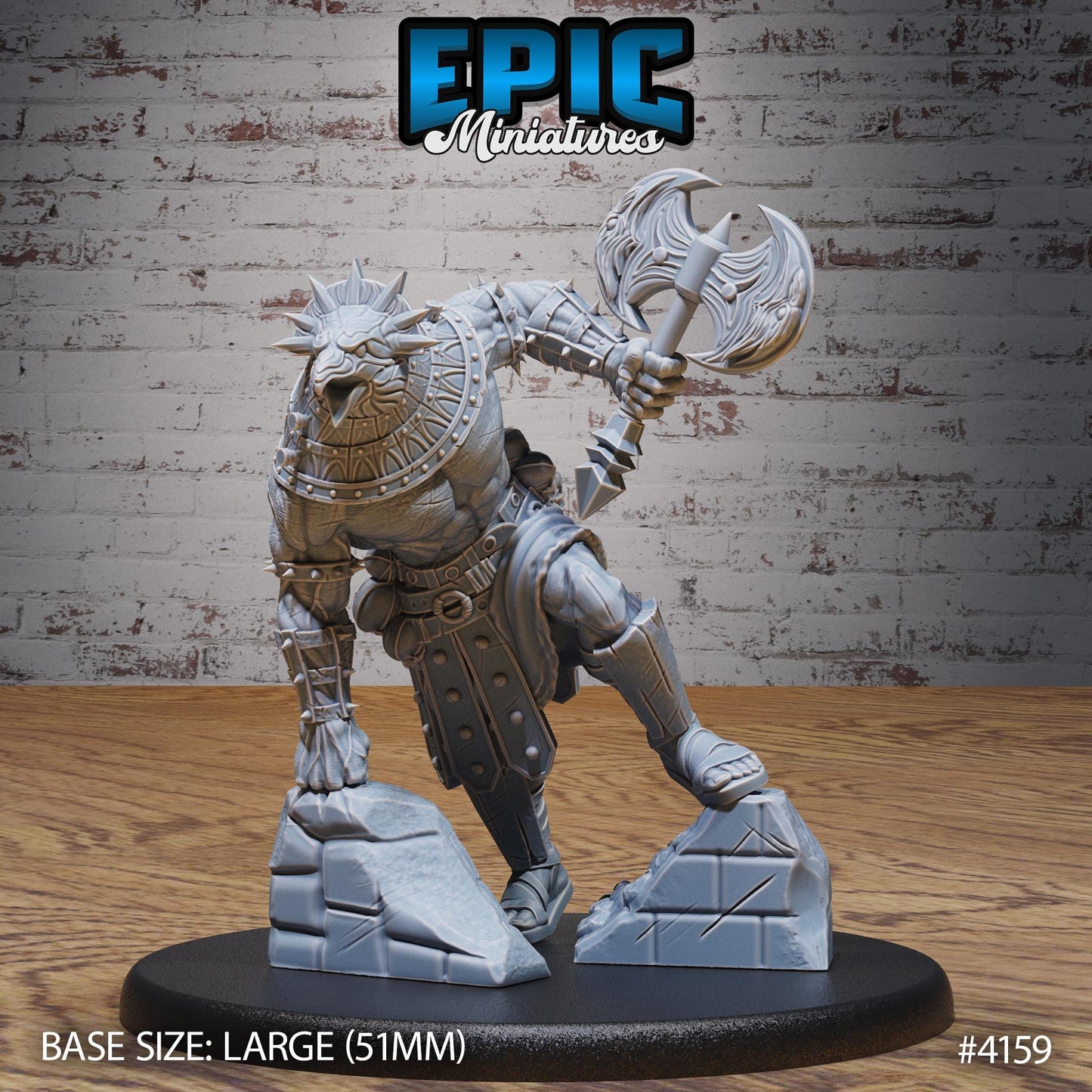 Horus Avatar Miniature (Large) | Premium DnD Minis | High Quality Resin | Beast, Attack, Chase Lunge, Axe, Aarakocra, Egyptian