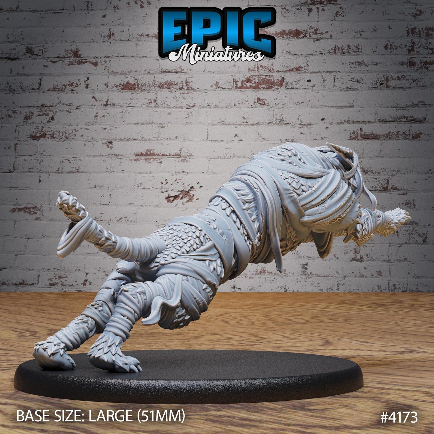 Lynx Mummy Miniature (Large) | Premium DnD Minis High Quality Resin | Beast, Anubis, Desert, Lion, Sphinx Pyramid Enemy, Pounce, Mummified