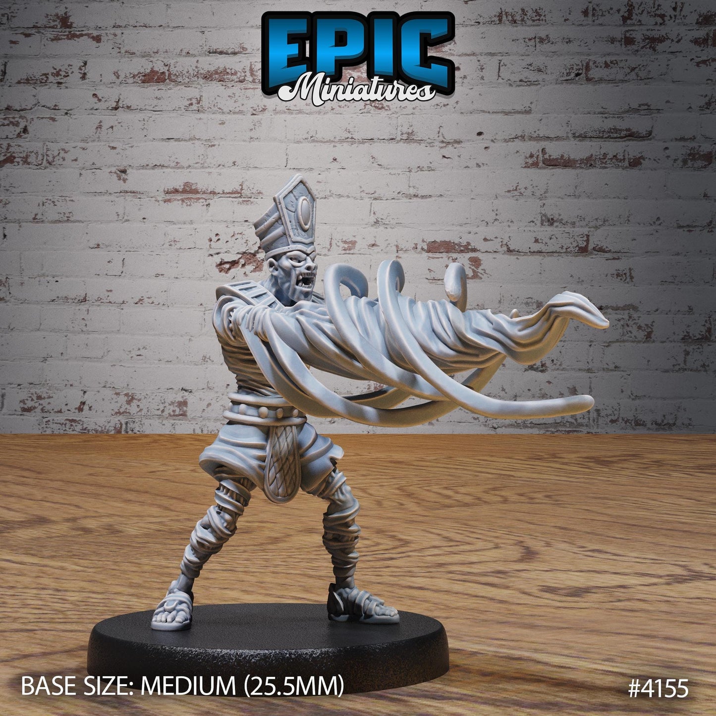 Ancient Egyptian High Priest Miniature (Medium) | Premium DnD Minis High Quality Resin | Fantasy, Mummy, Tomb, Magic, Scythe