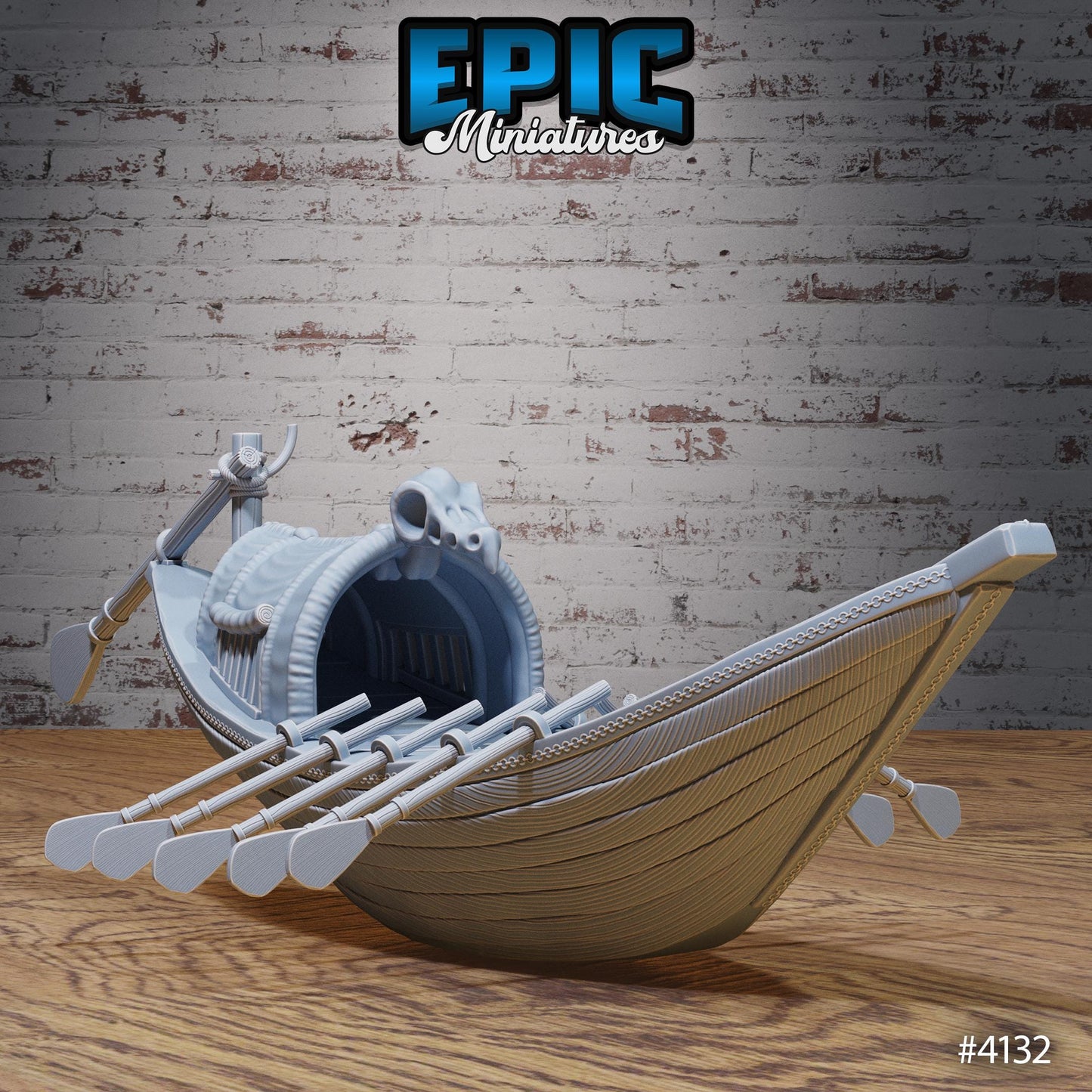 Ancient Egyptian River Boats Miniature | Premium DnD Minis High Quality Resin | Straw Boat, Paddles, Oar, Cruise, Jungle Desert, Egypt