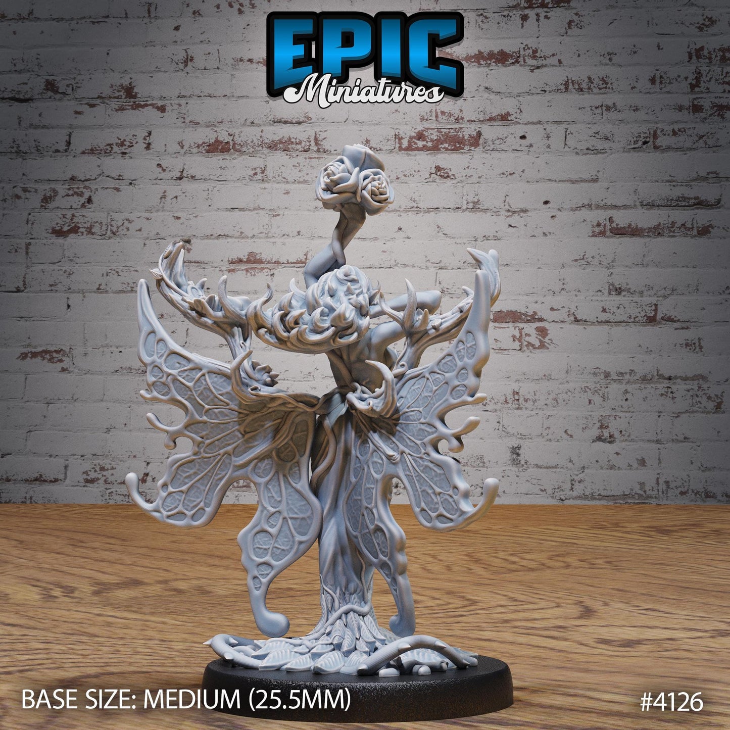 Rose Fairy (Medium) | Premium DnD Minis | High Quality Resin Miniature | Fantasy, Flowers, Vines, Female, Woman Breasts, Flower, Beautiful