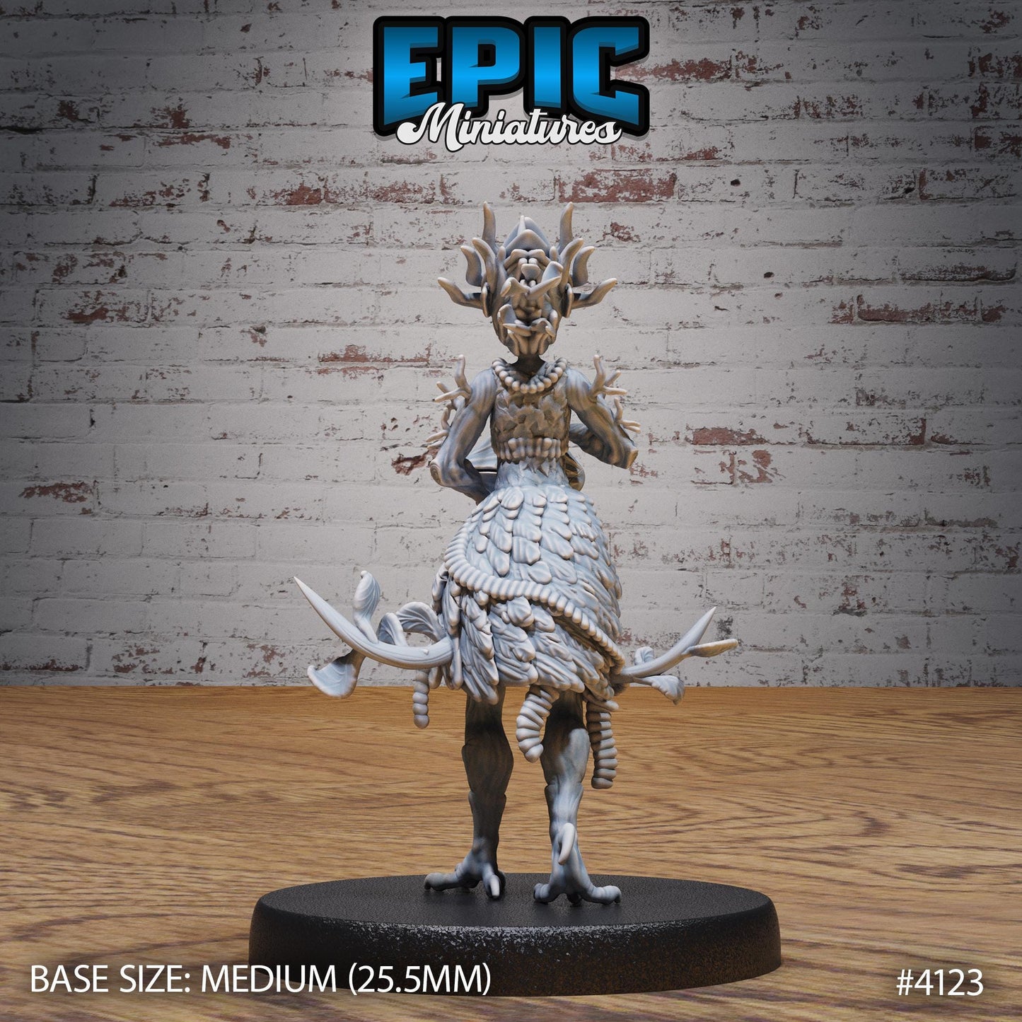Female Nut Dryad Miniature (Medium) | Premium DnD Minis High Quality Resin | Fantasy, Witch, Fairy, Cute, Walnut, Sword Fighter