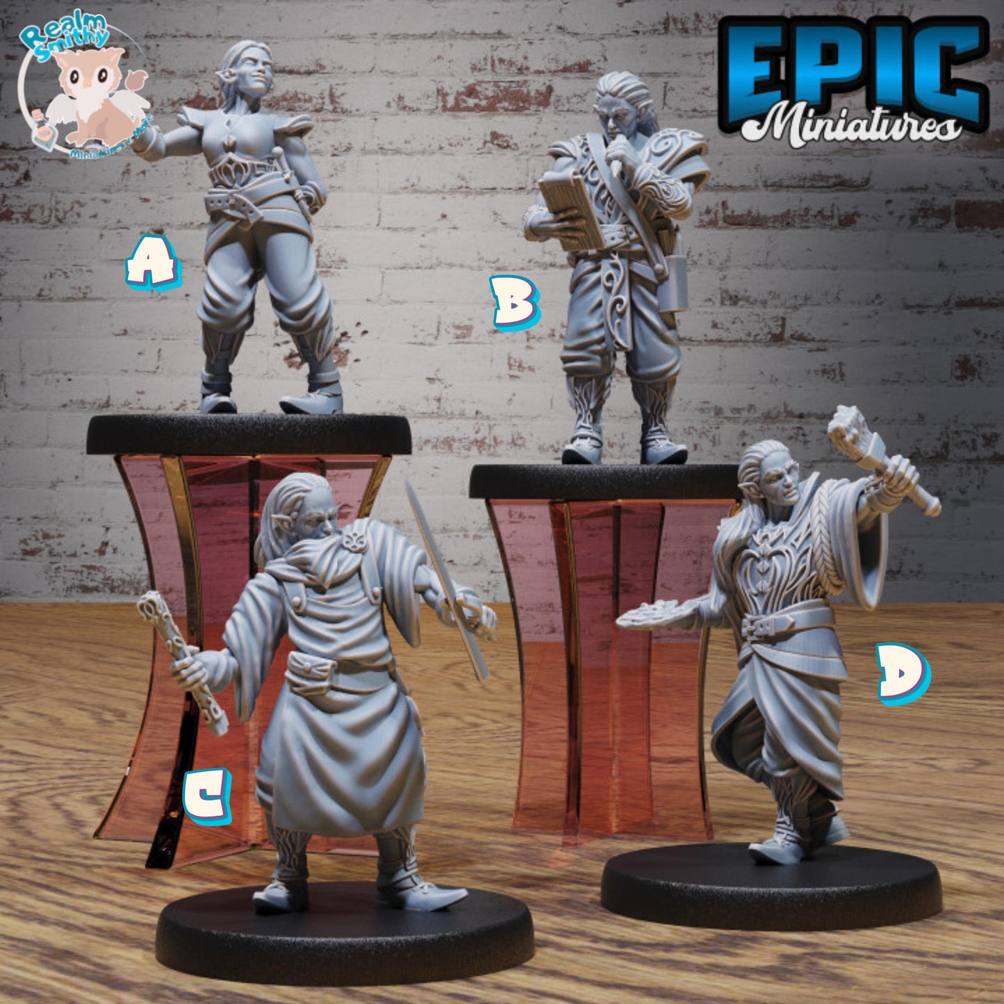 Elf Villager Miniatures A (Medium)| Premium DnD Minis High Quality Resin |Fantasy, Drunk, Artist, Banker, Blacksmith, NPC, Painter, Chalice