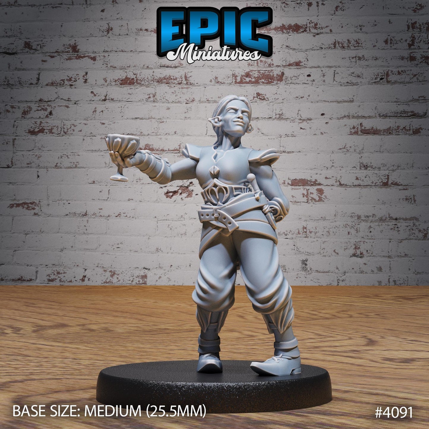 Elf Villager Miniatures A (Medium)| Premium DnD Minis High Quality Resin |Fantasy, Drunk, Artist, Banker, Blacksmith, NPC, Painter, Chalice