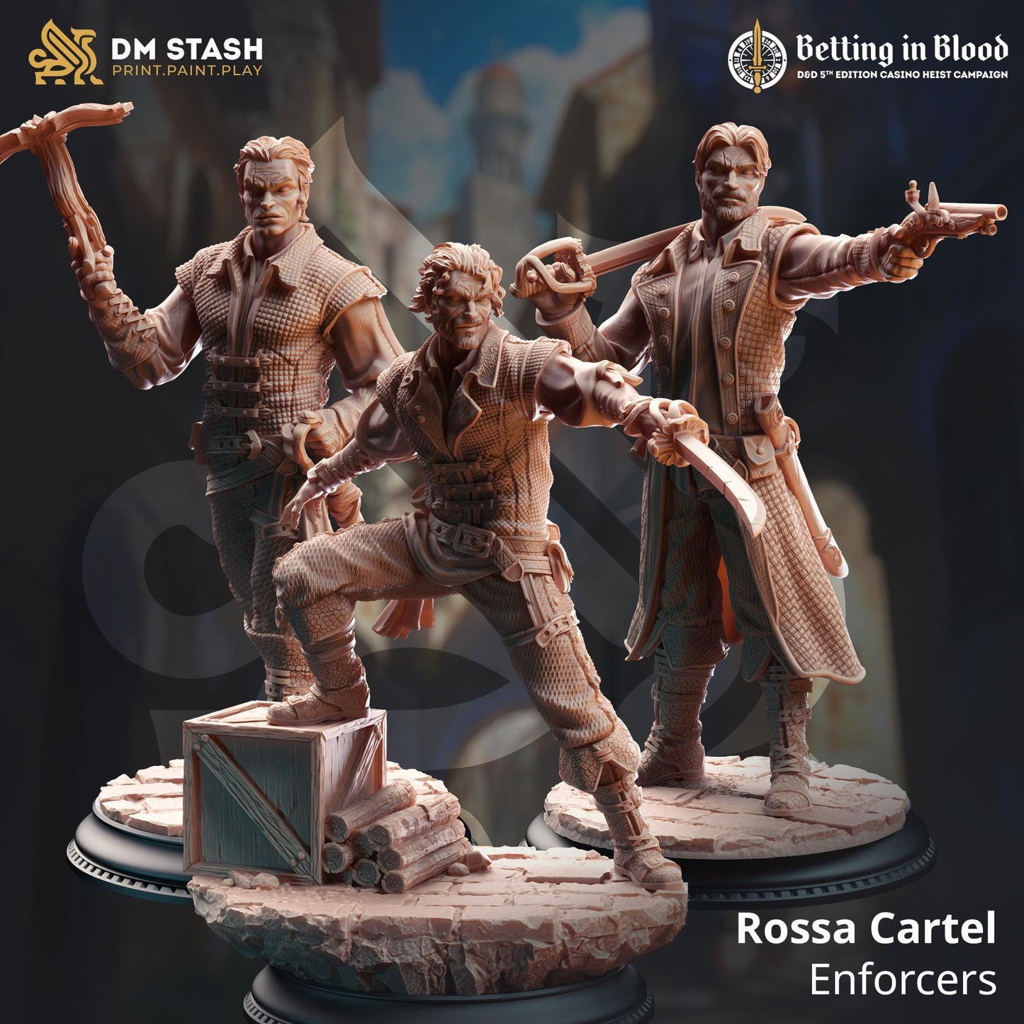 Rossa Cartel Enforcers (Medium) | 32mm Hero Scale | Premium DnD Miniature High Quality Resin | DM Stash