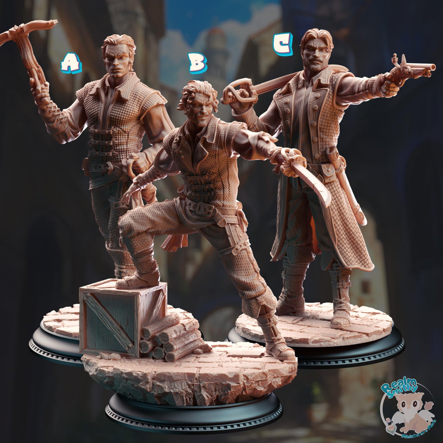 Rossa Cartel Enforcers (Medium) | 32mm Hero Scale | Premium DnD Miniature High Quality Resin | DM Stash