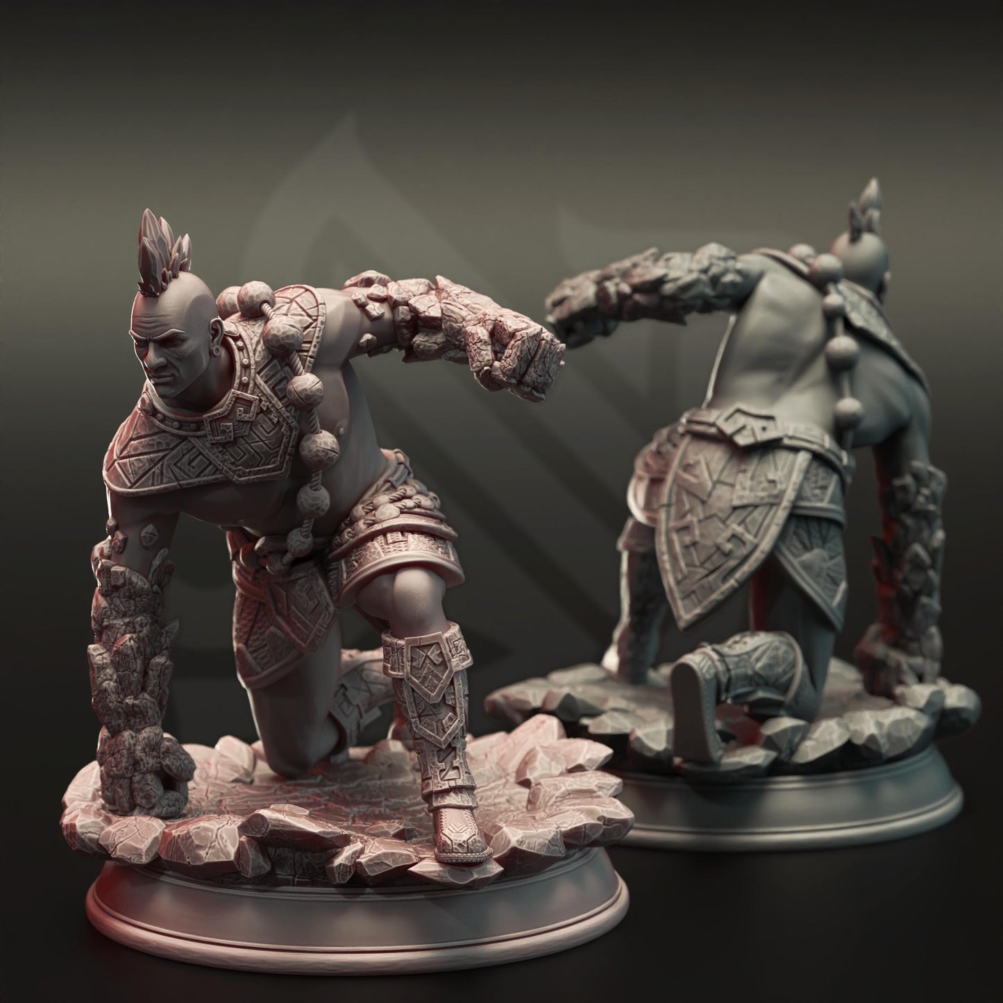 Genasi Brawler - Markus Craghand (Medium) | 32mm Hero Scale | Premium DnD Miniature High Quality Resin |DM Stash| Genasi Element Monk Ashton