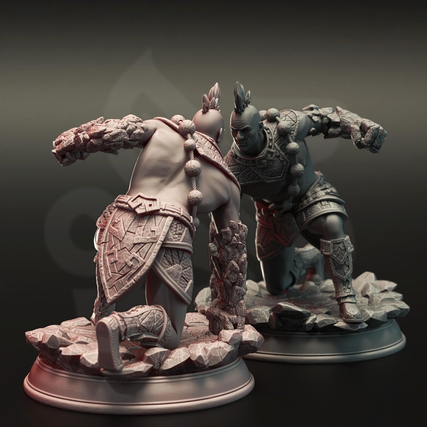 Genasi Brawler - Markus Craghand (Medium) | 32mm Hero Scale | Premium DnD Miniature High Quality Resin |DM Stash| Genasi Element Monk Ashton