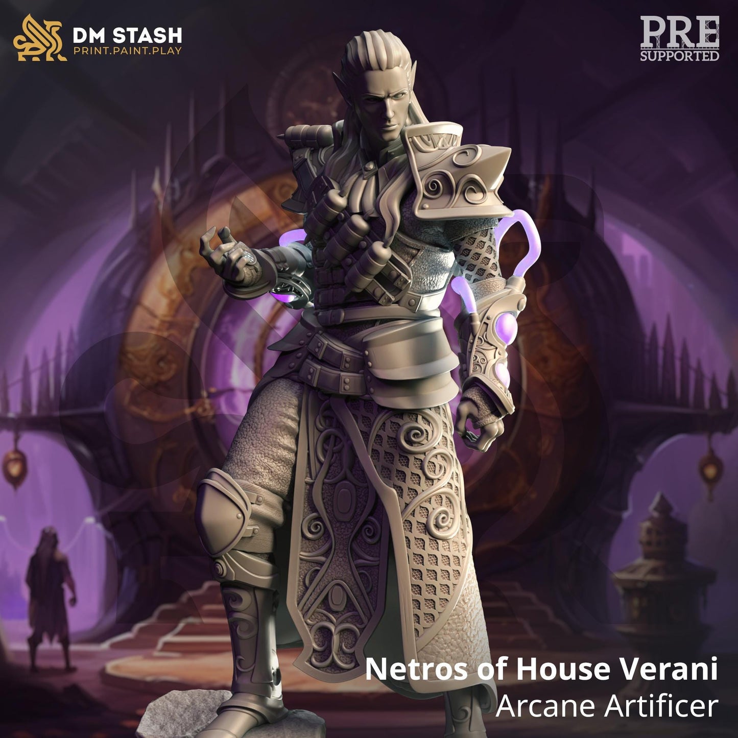 High Elf Artificer - Netros (Medium) | 32mm Hero Scale | Premium DnD Miniature High Quality Resin |DM Stash| Drow, Sorcerer, Warlock, Male