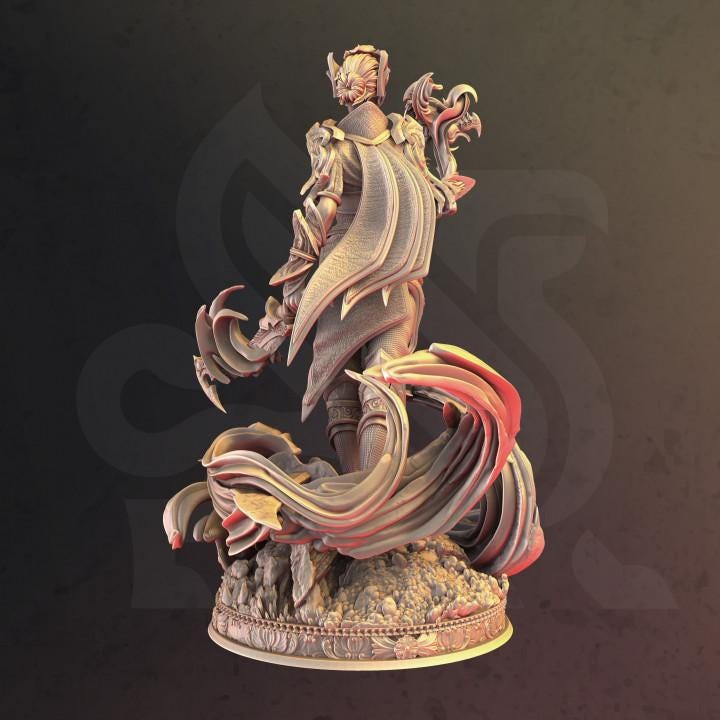 Elven Spellsword - Rylena (Medium) | 32mm Hero Scale | Premium DnD Miniature High Quality Resin |DM Stash| Elf, Wizard, Sorcerer, Cool Crown