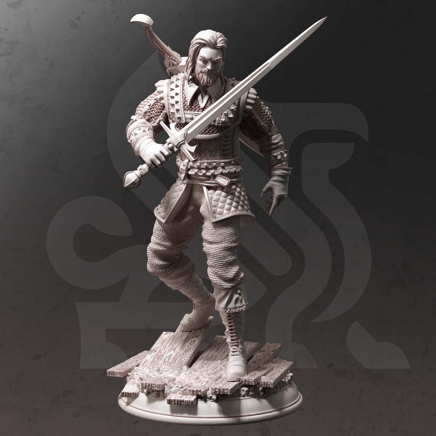 Old Master Bloodhunter - Tarick Wolfheart (Medium) | 32mm Hero Scale | Premium DnD Miniature High Quality Resin |DM Stash| Male Human