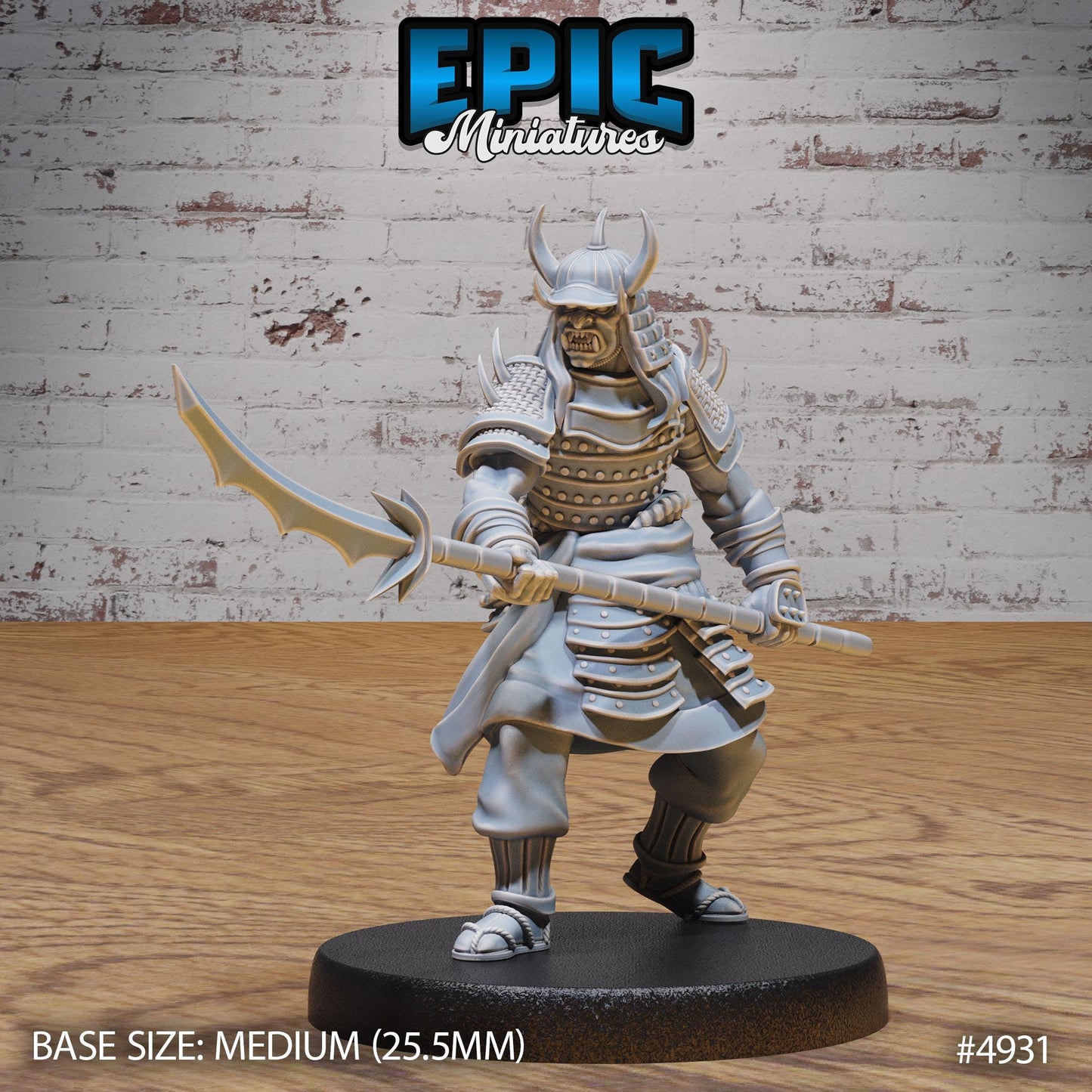 Oni Samurai (Medium) | Premium DnD Minis High Quality Resin | Male, Asian, Axe, Sword, Katana, Fighter, Japan, Japanese