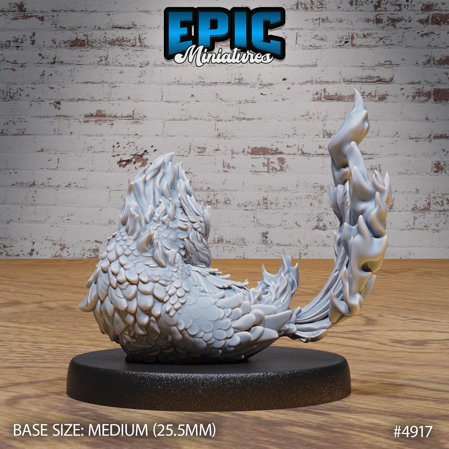 Phoenix Hatchling (Medium) | Premium DnD Minis High Quality Resin | Baby, Wyrmling, Toddler, Cute, Adorable, Beast, Fire Monster, Creature