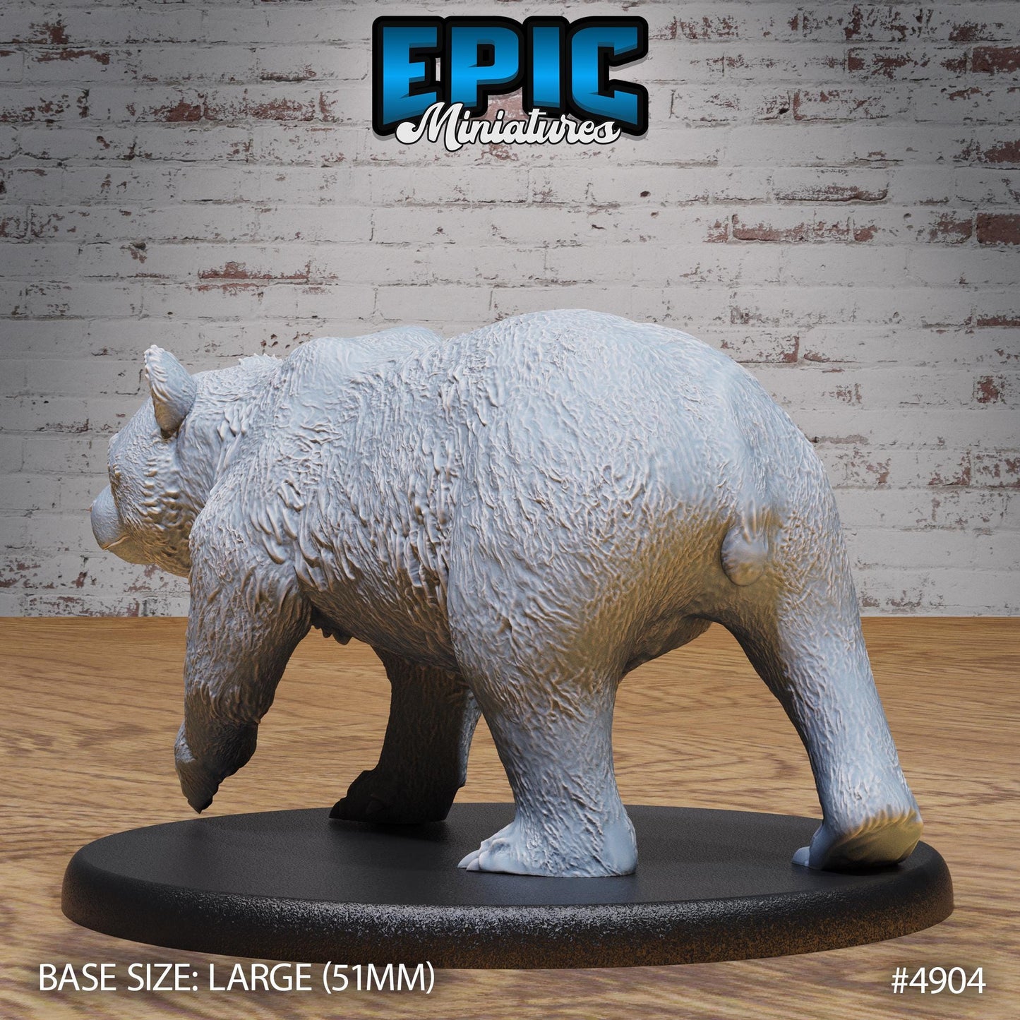 Panda Bear (Large) | Premium DnD Miniatures | High Quality Resin | Druid, Brown Bear, Shapeshifter, Beast, Black Bear, Bamboo, Cute, Sitting