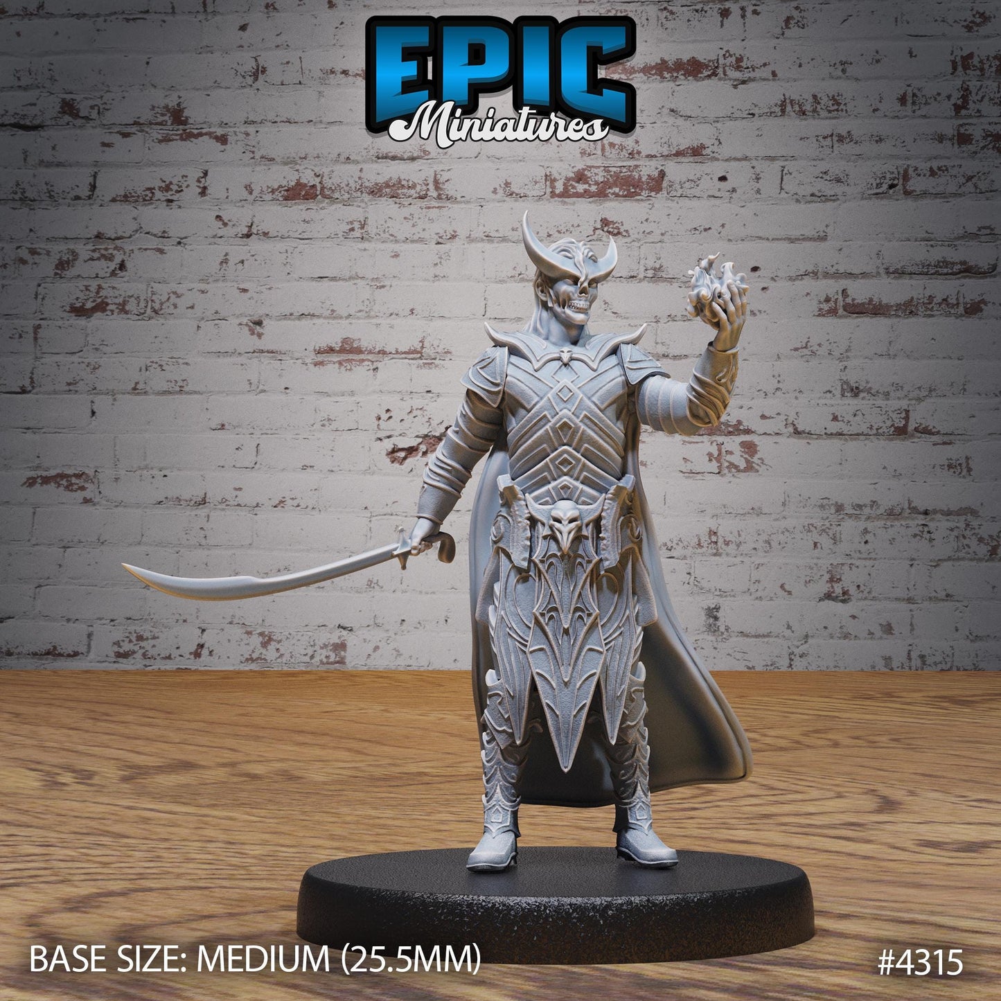 Infernal Knight Bundle (Large) | Premium DnD Minis | High Quality Resin Miniature | Fantasy, Hell, Horns, Skeleton, Lord, Demon, Devil