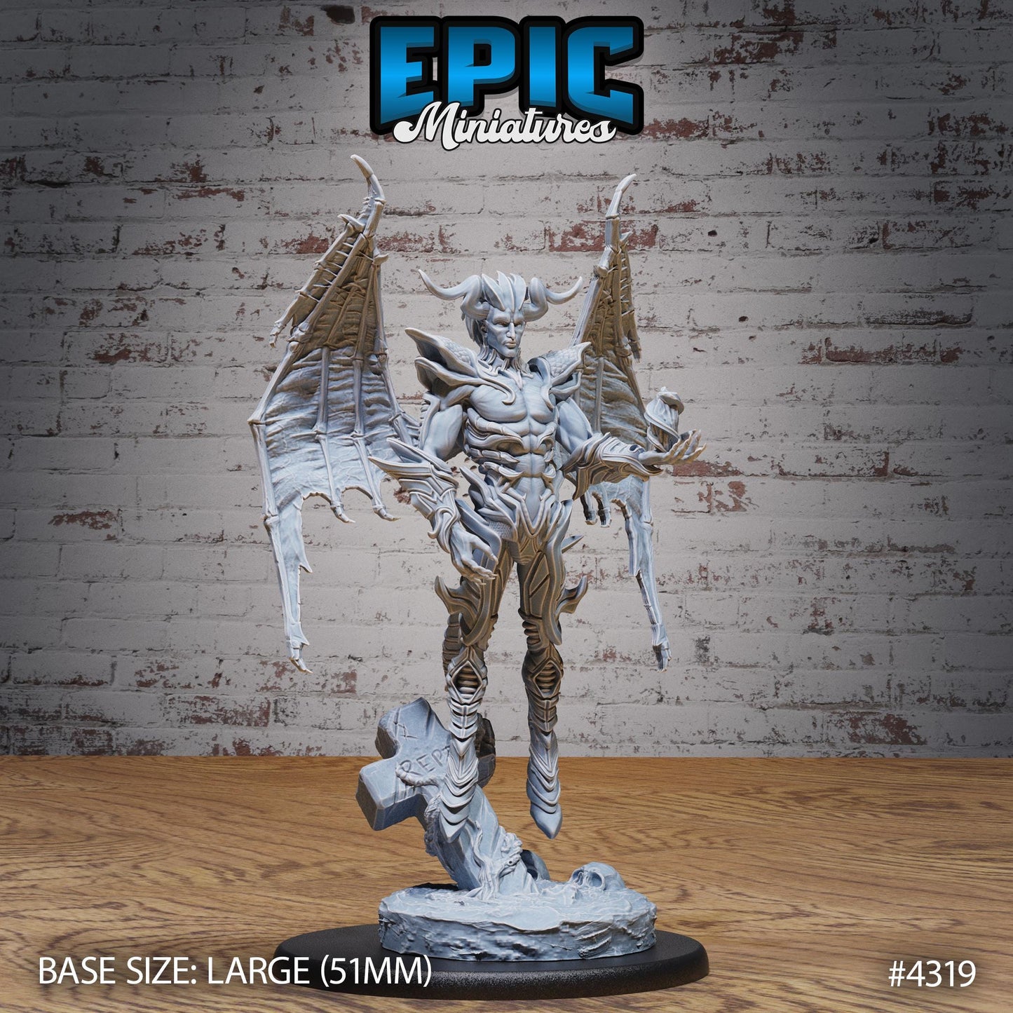 Devil Lord Bundle (Medium+Wings) | Premium DnD Minis High Quality Resin Miniature |Fantasy Demon| Raphael, BG3, Baldur's Gate, Demon, Flying