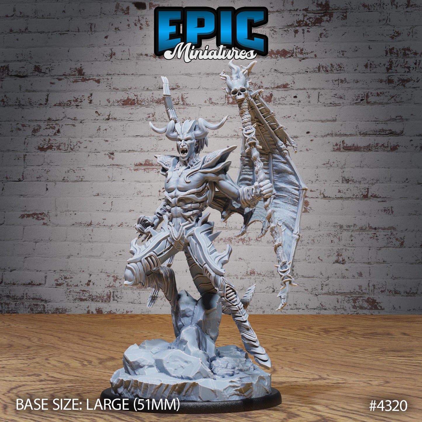 Devil Lord Bundle (Medium+Wings) | Premium DnD Minis High Quality Resin Miniature |Fantasy Demon| Raphael, BG3, Baldur's Gate, Demon, Flying