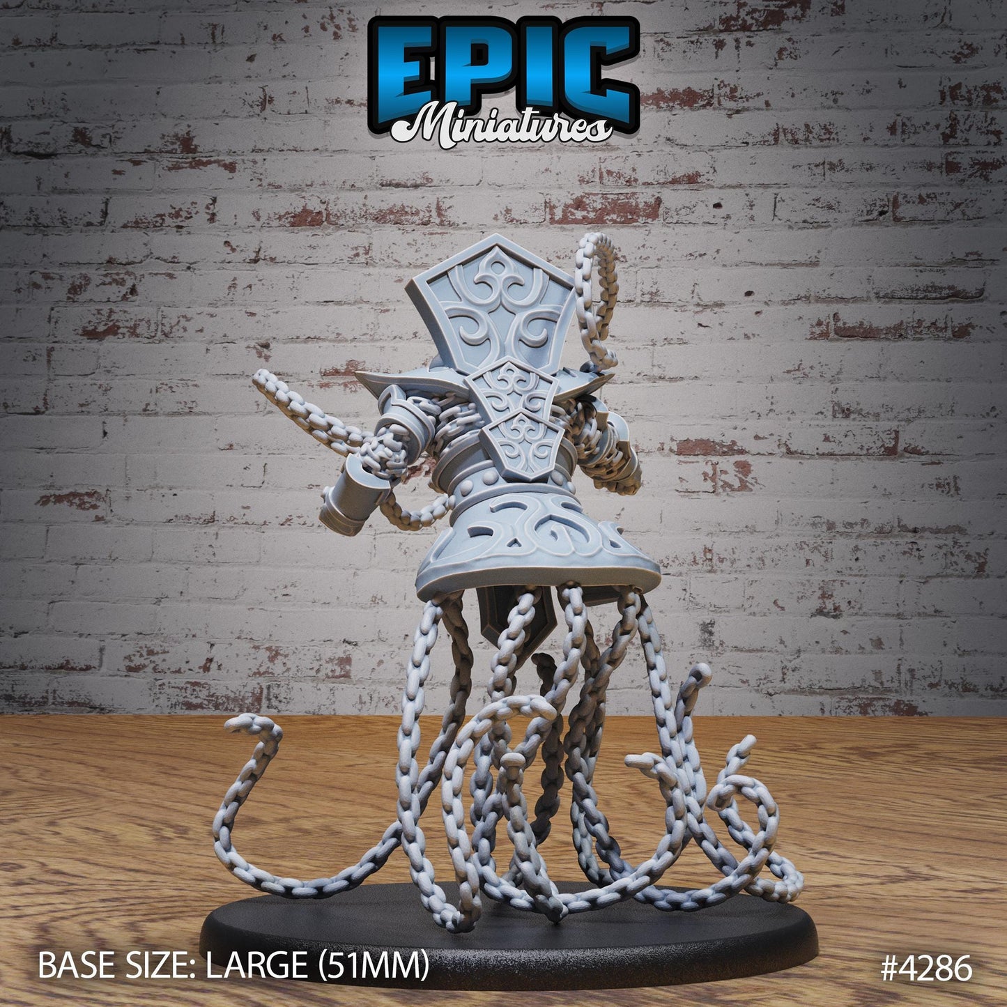 Chain Golem Bundle (Large) | Premium DnD Minis High Quality Resin Miniature | Fantasy, Hell, Chains, Demon, Enemy, Sword, Attack, Beast
