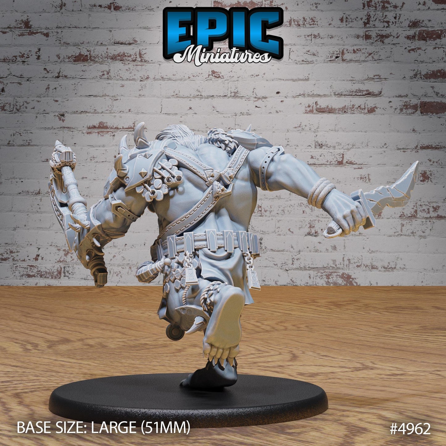 Bugbear Raider (Large) | Premium DnD Miniatures | High Quality Resin | Raiders, Orc, Bugbears, Goblins, Enemy, Creature, Beast, 5e, Bear