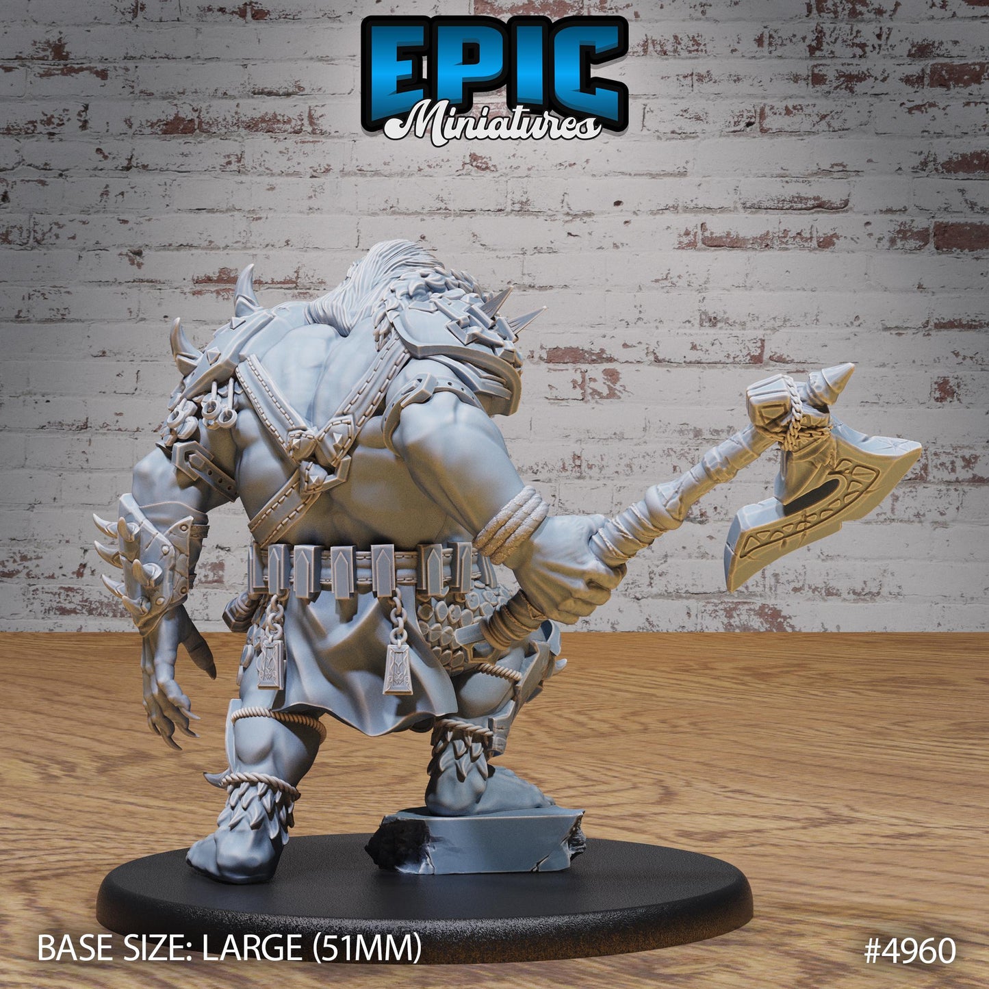 Bugbear Raider (Large) | Premium DnD Miniatures | High Quality Resin | Raiders, Orc, Bugbears, Goblins, Enemy, Creature, Beast, 5e, Bear