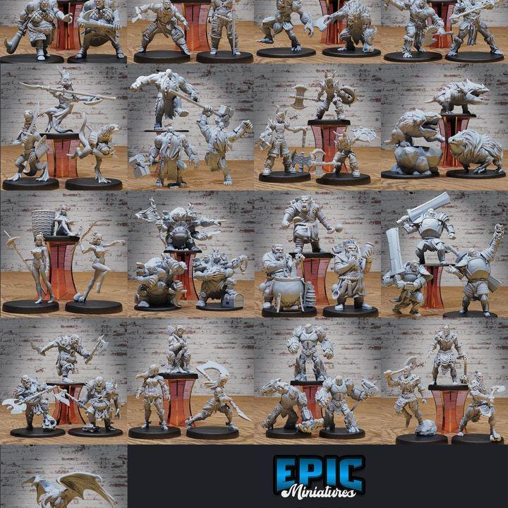 Ettin Mutant (Large) | Premium DnD Miniatures | High Quality Resin | D&D RPG