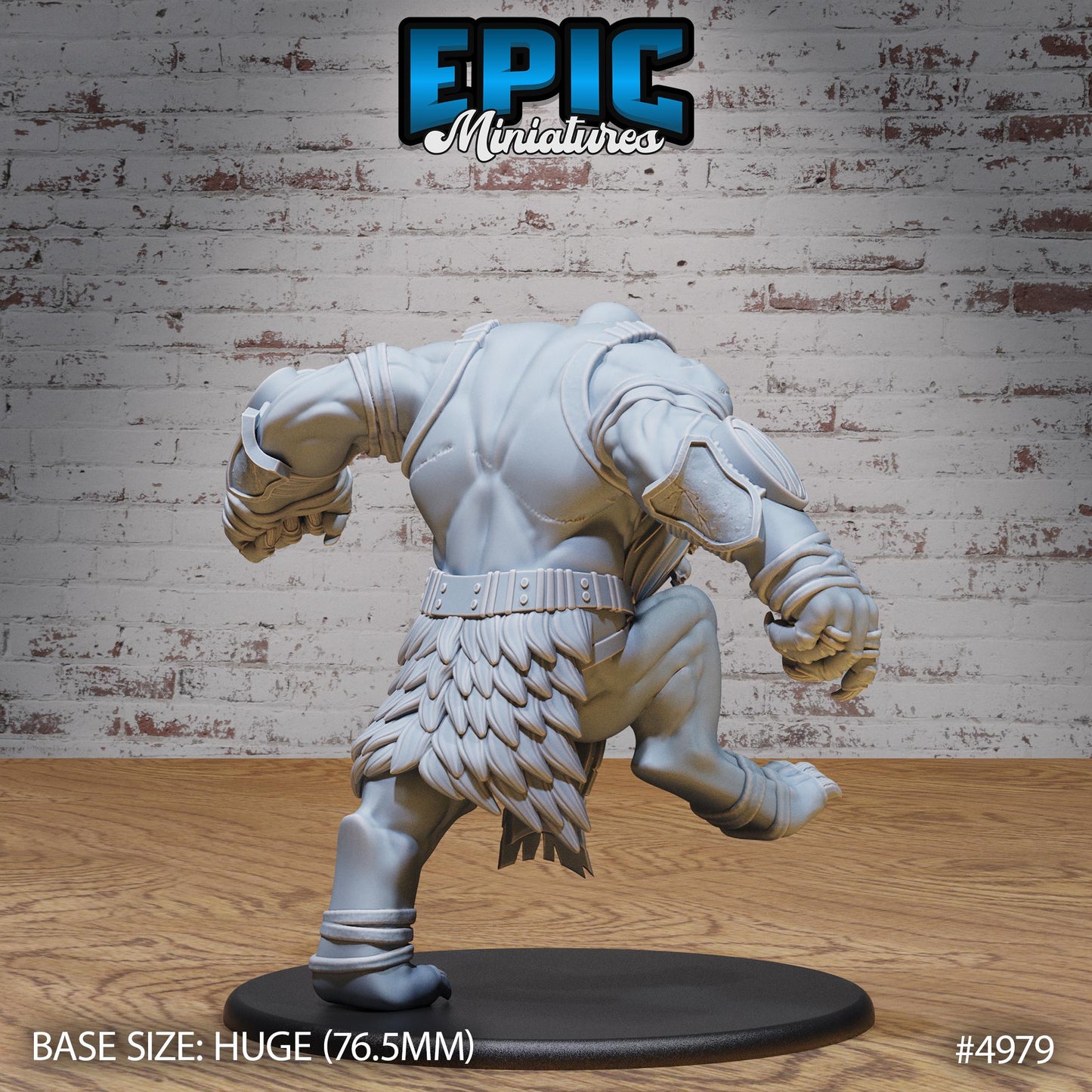 Hill Giant Smasher (Huge) | Premium DnD Minis High Quality Resin | D&D RPG | Big, Fat, Beard, Stomp, Troll, Hammer, Bald
