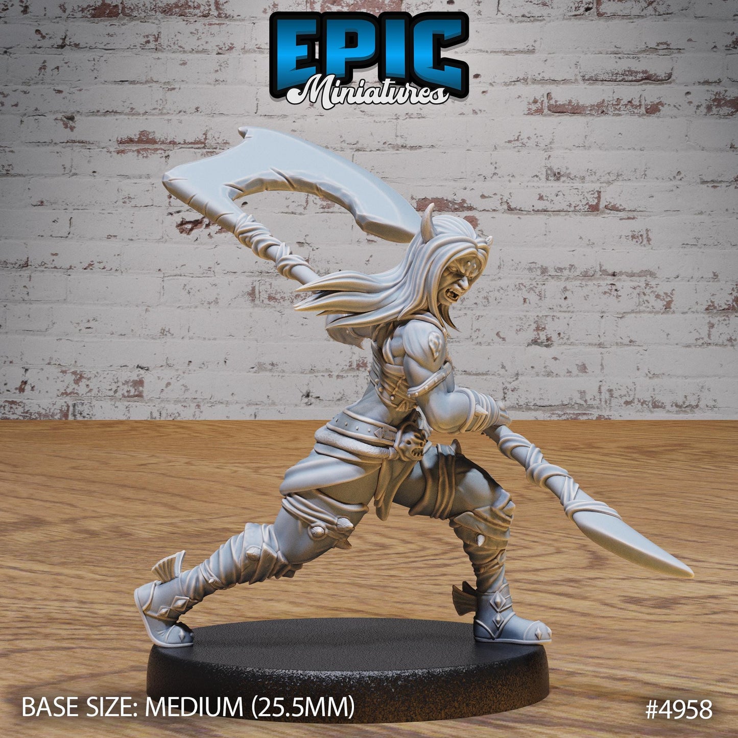 Orc Tiefling (Medium) | Premium DnD Miniatures | High Quality Resin | D&D RPG