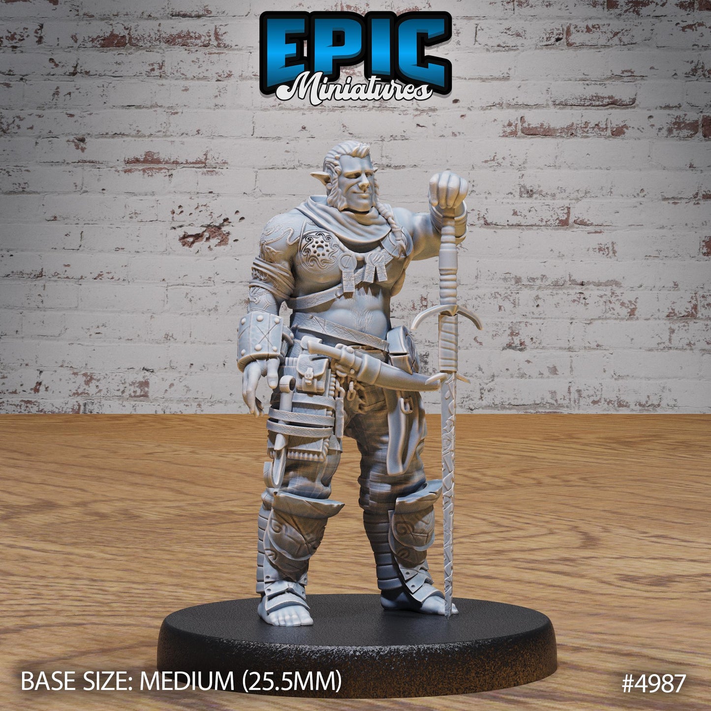 Half Orc Adventurer (Medium) | Premium DnD Miniatures | High Quality Resin | D&D RPG