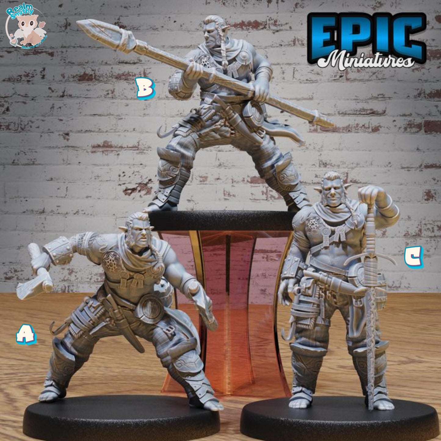 Half Orc Adventurer (Medium) | Premium DnD Miniatures | High Quality Resin | D&D RPG