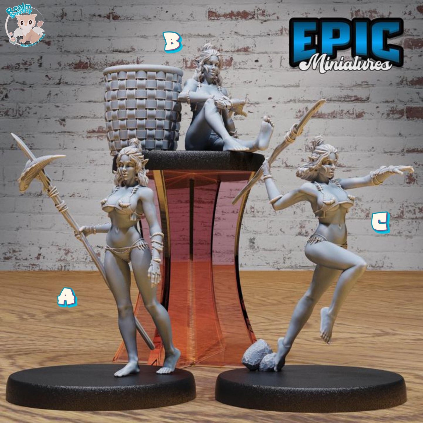 Orc Fisher Female (Medium) | Premium DnD Miniatures | High Quality Resin | D&D RPG